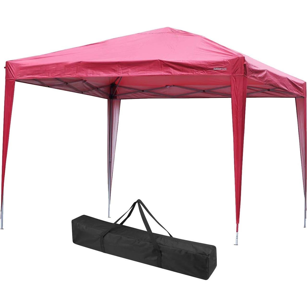 Carpa pop-up 3.05x3.05m Outdoor Basic roja con 4 paredes