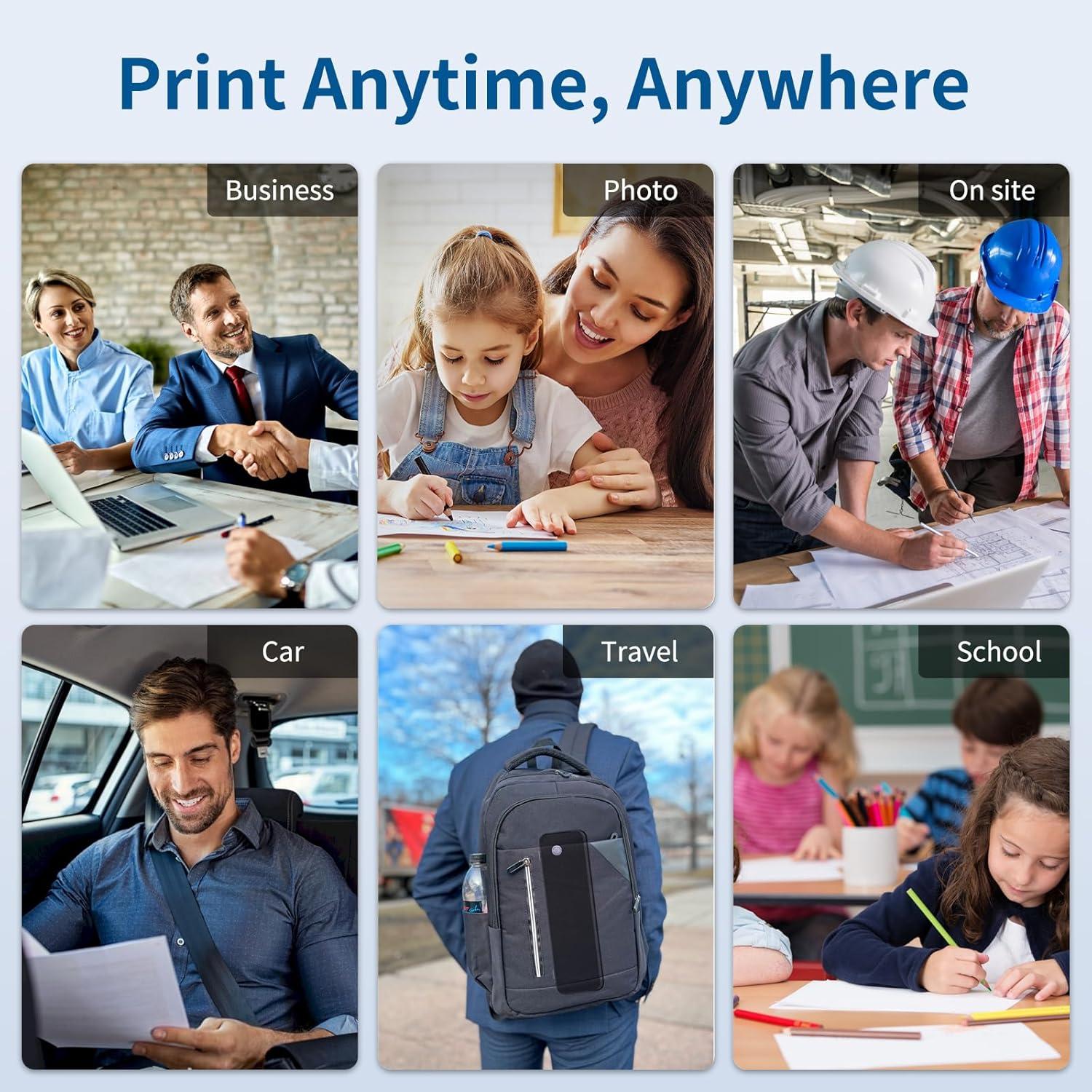 Impresora Térmica Portátil JADENS 300, Bluetooth, 300DPI