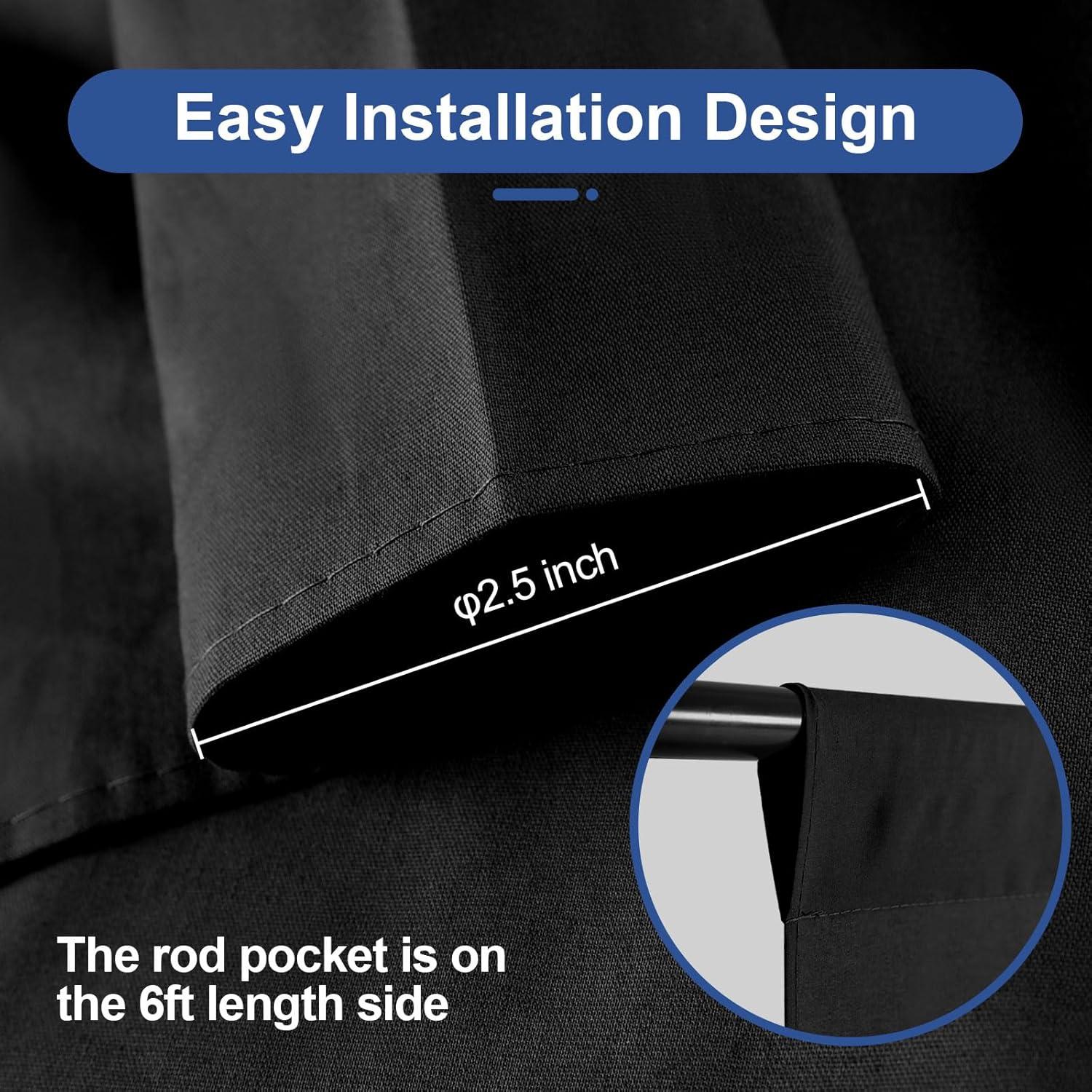 Cortina de Fondo Negra EMART 1.52 x 2.13 m para Fotografía