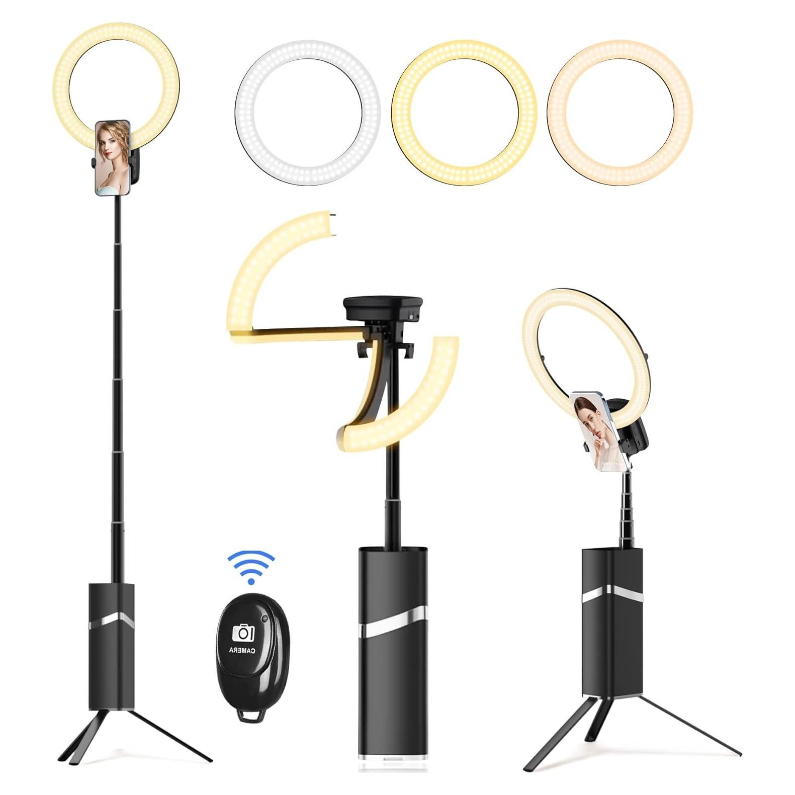 Anillo de Luz Selfie iyesku 25cm con Trípode 193cm LED