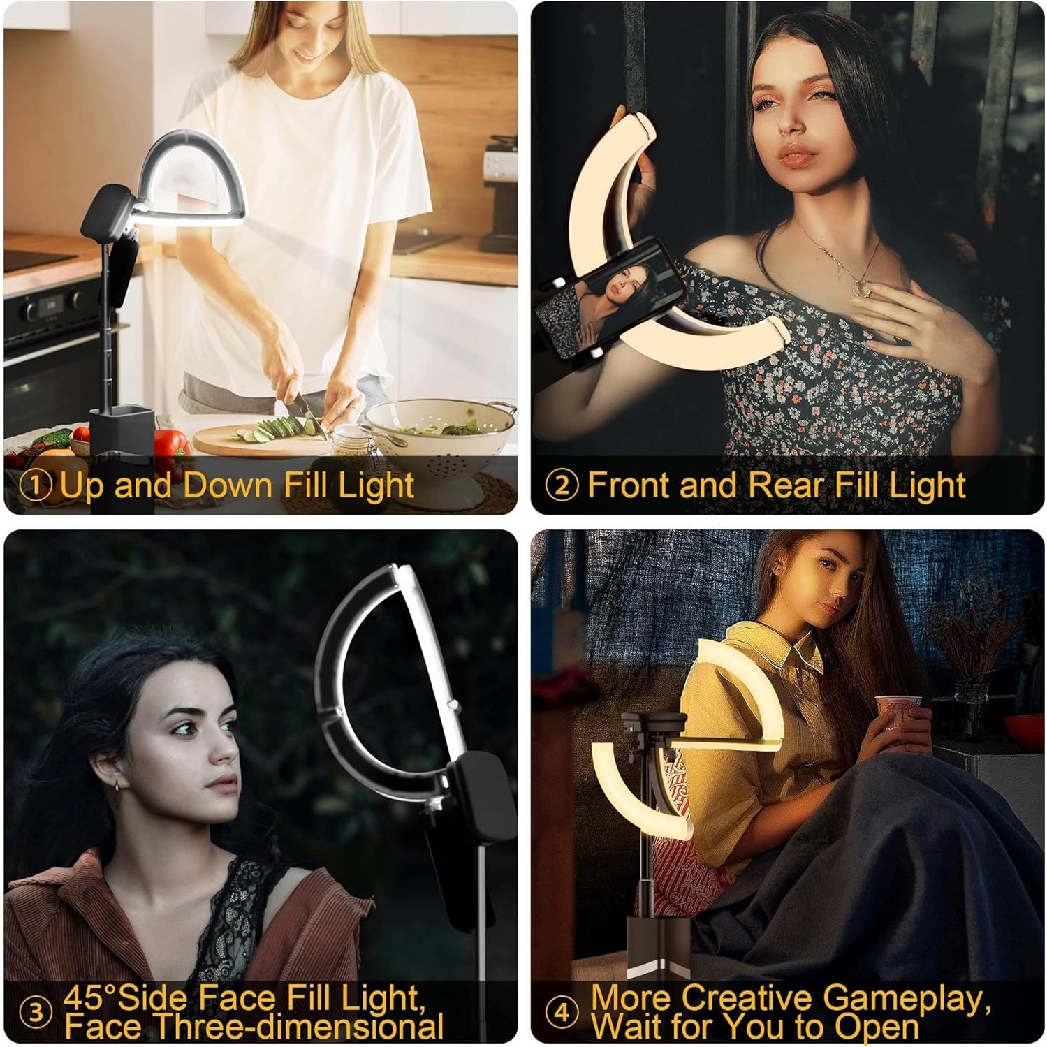 Anillo de Luz Selfie iyesku 25cm con Trípode 193cm LED