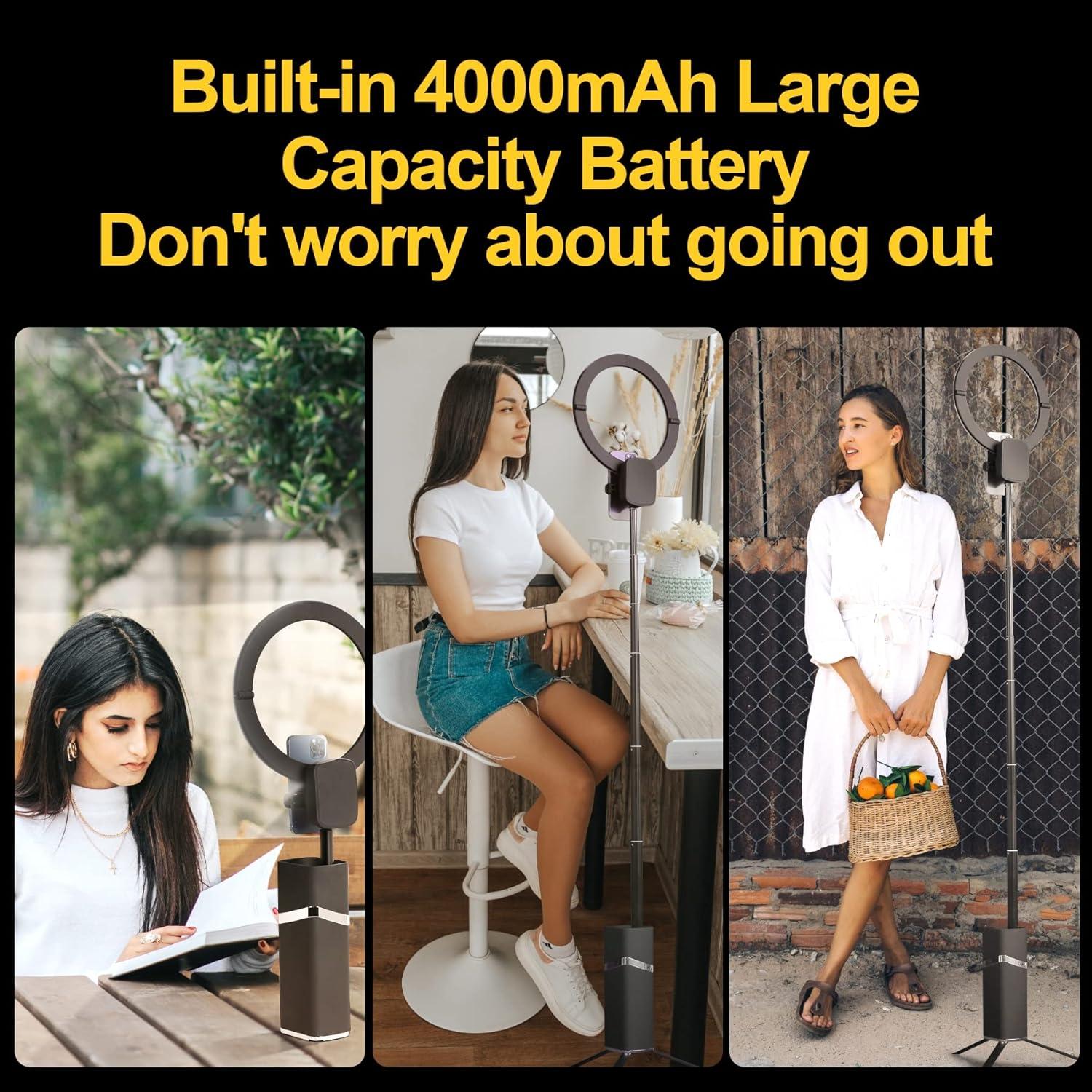 Anillo de Luz Selfie iyesku 25cm con Trípode 193cm LED