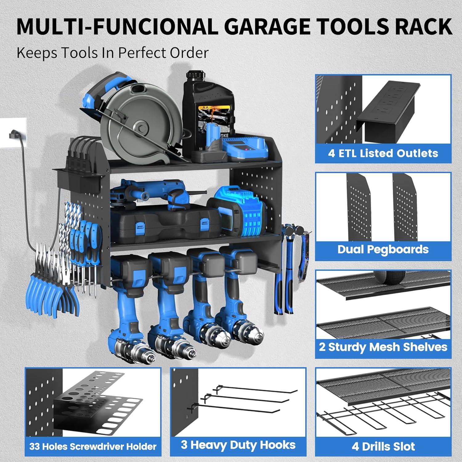 Organizador de Herramientas Eléctricas Lisgicabin 3 Capas Negro
