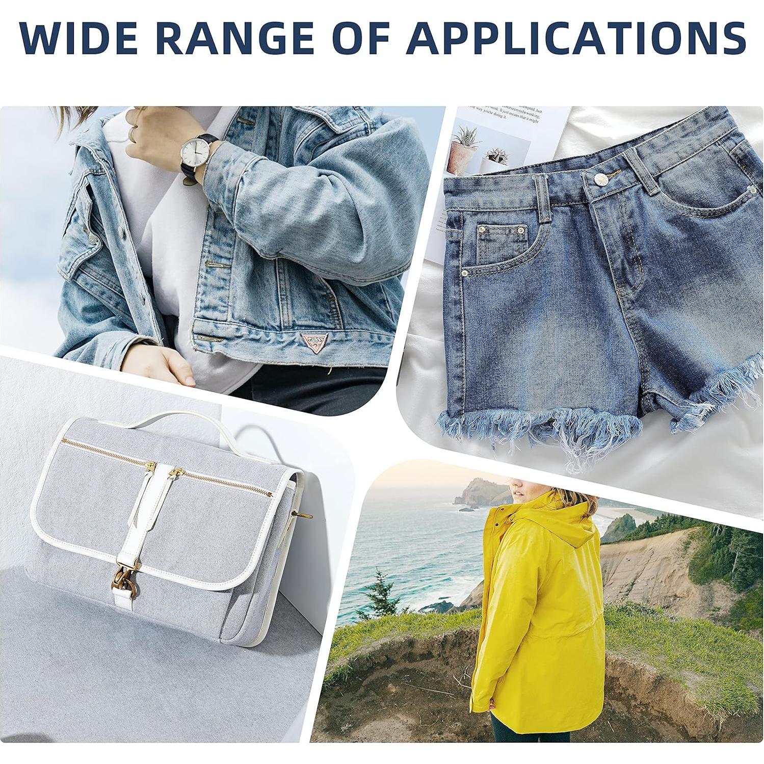 Parches de Denim Azul Azobur 4 Rollos 8x51 cm para Planchar