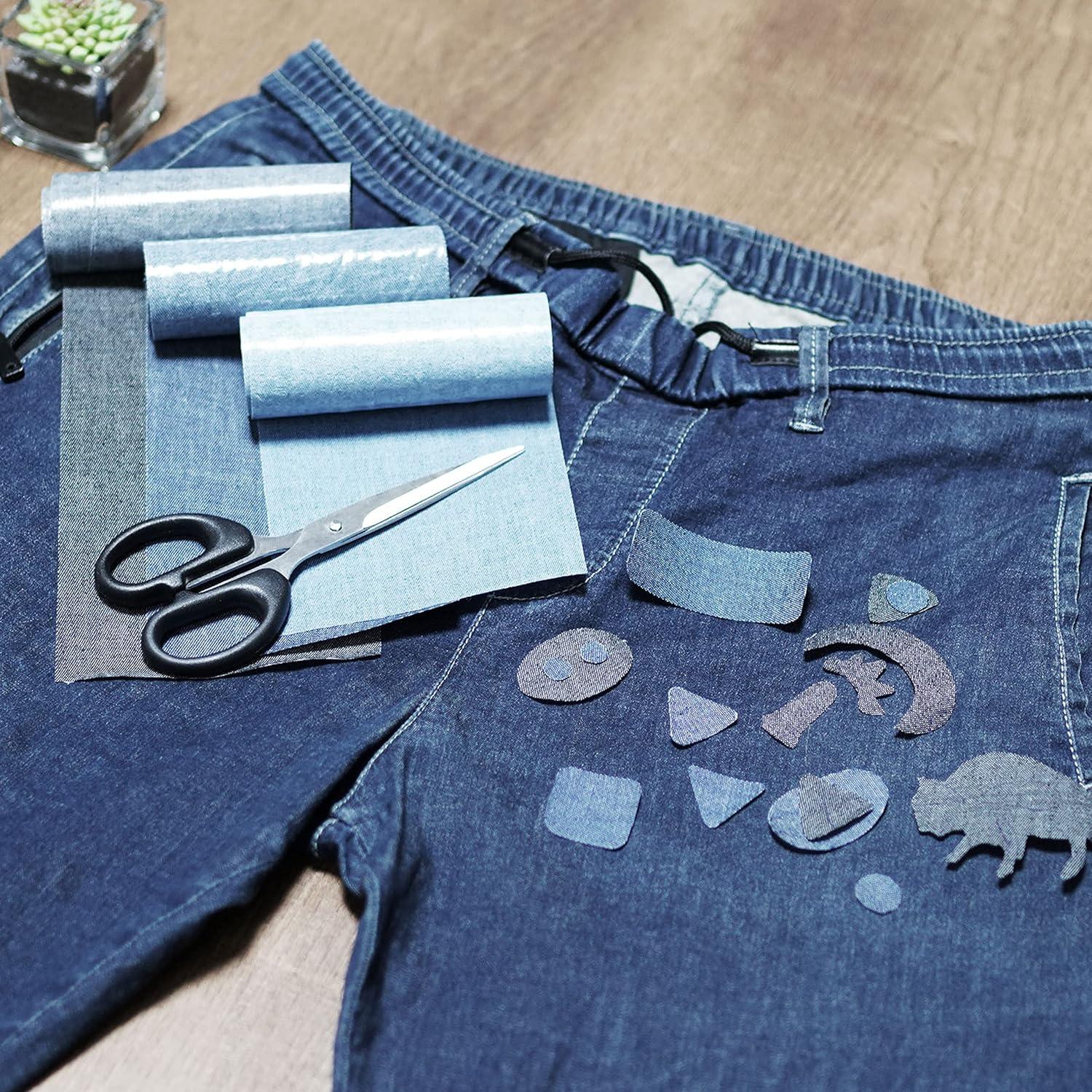 Parches de Denim Azul Azobur 4 Rollos 8x51 cm para Planchar