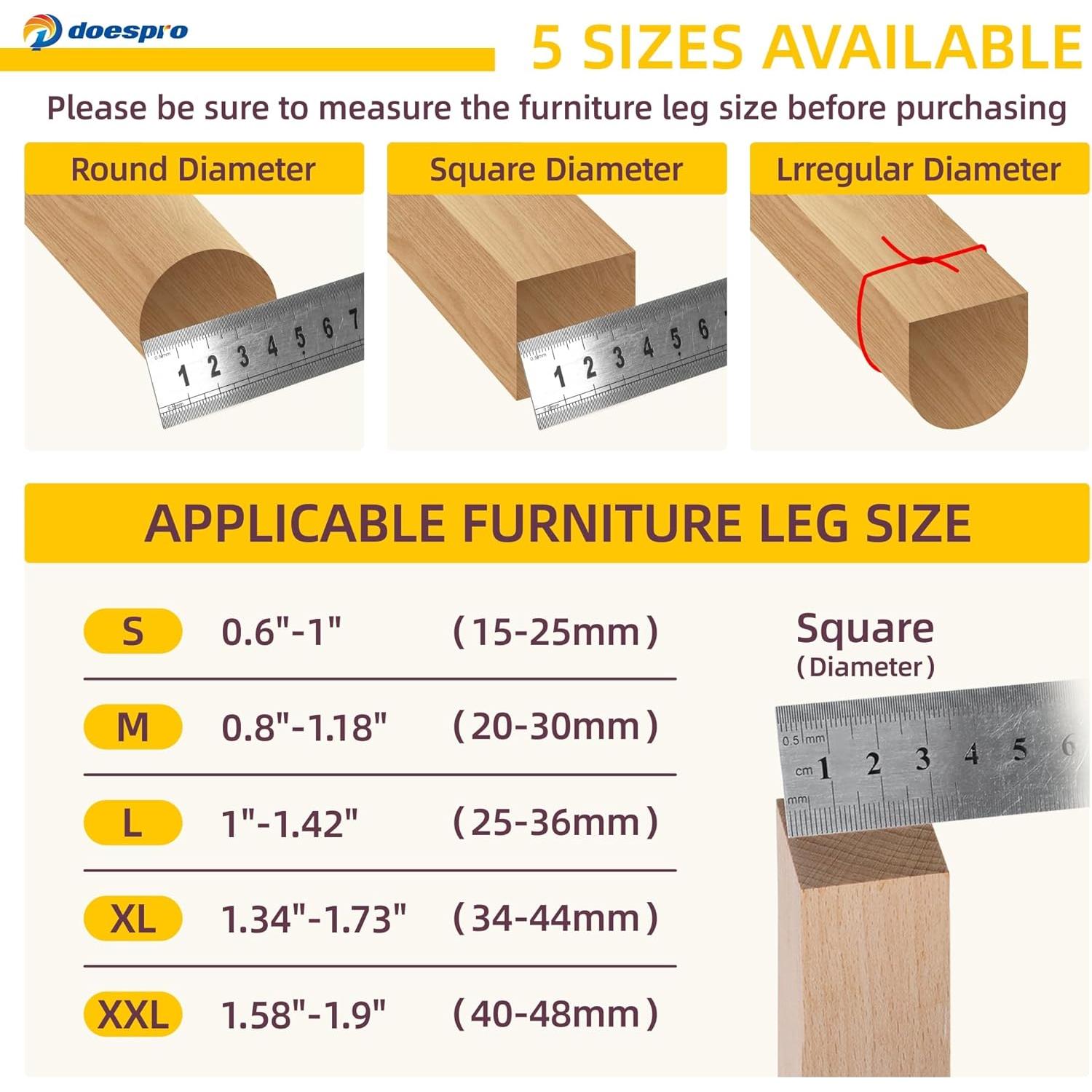 24 Protectores de Suelo de Silicona para Patas de Sillas - Negro