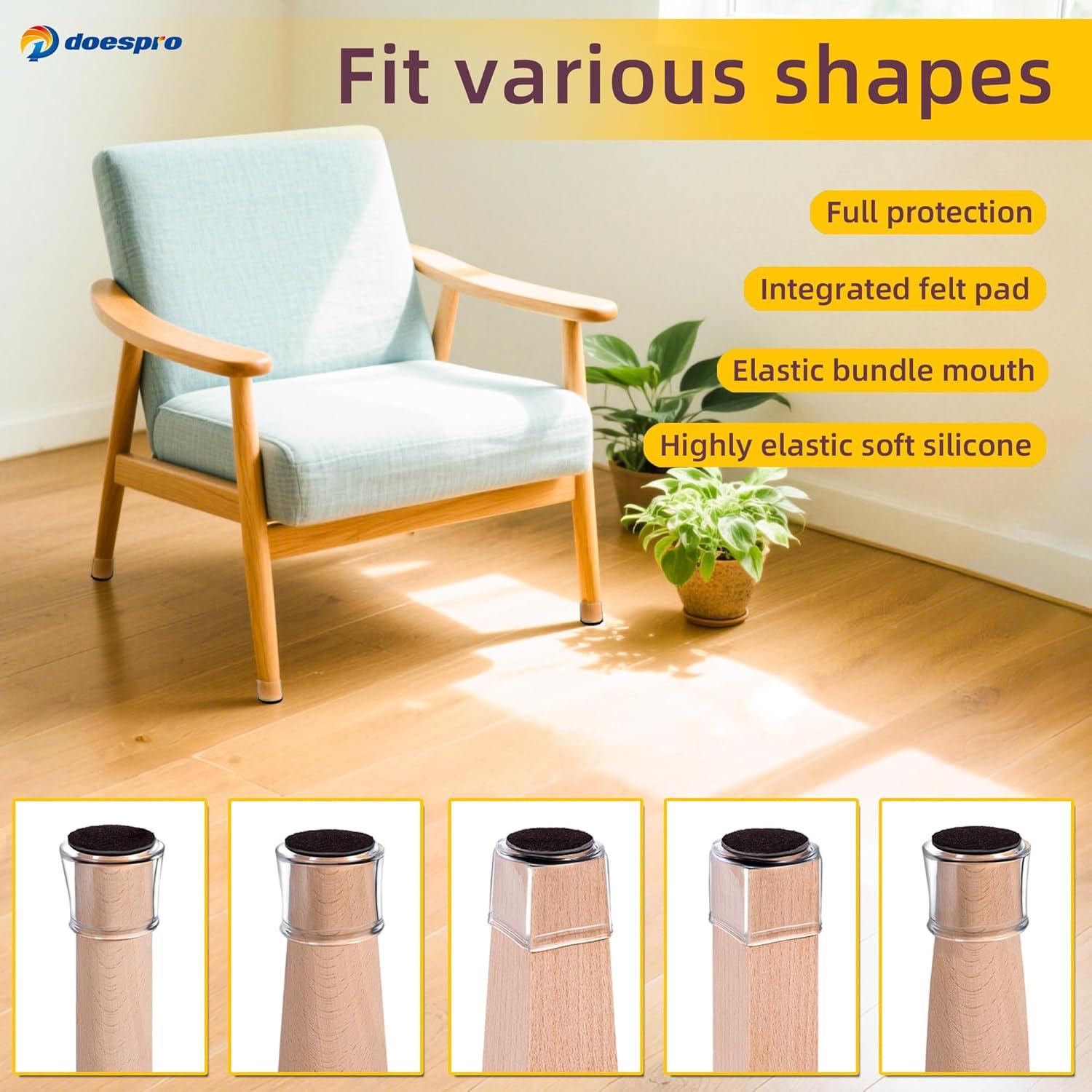 16 Protectores de Suelo para Patas de Sillas 1doespro XXL