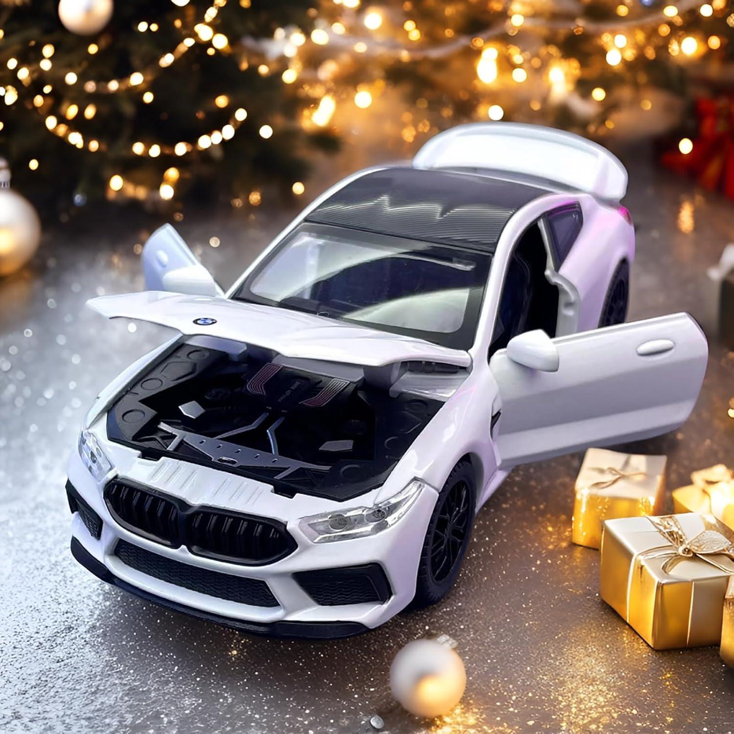 Coche de Juguete BMW M8 1:32 Metal con Luz y Sonido