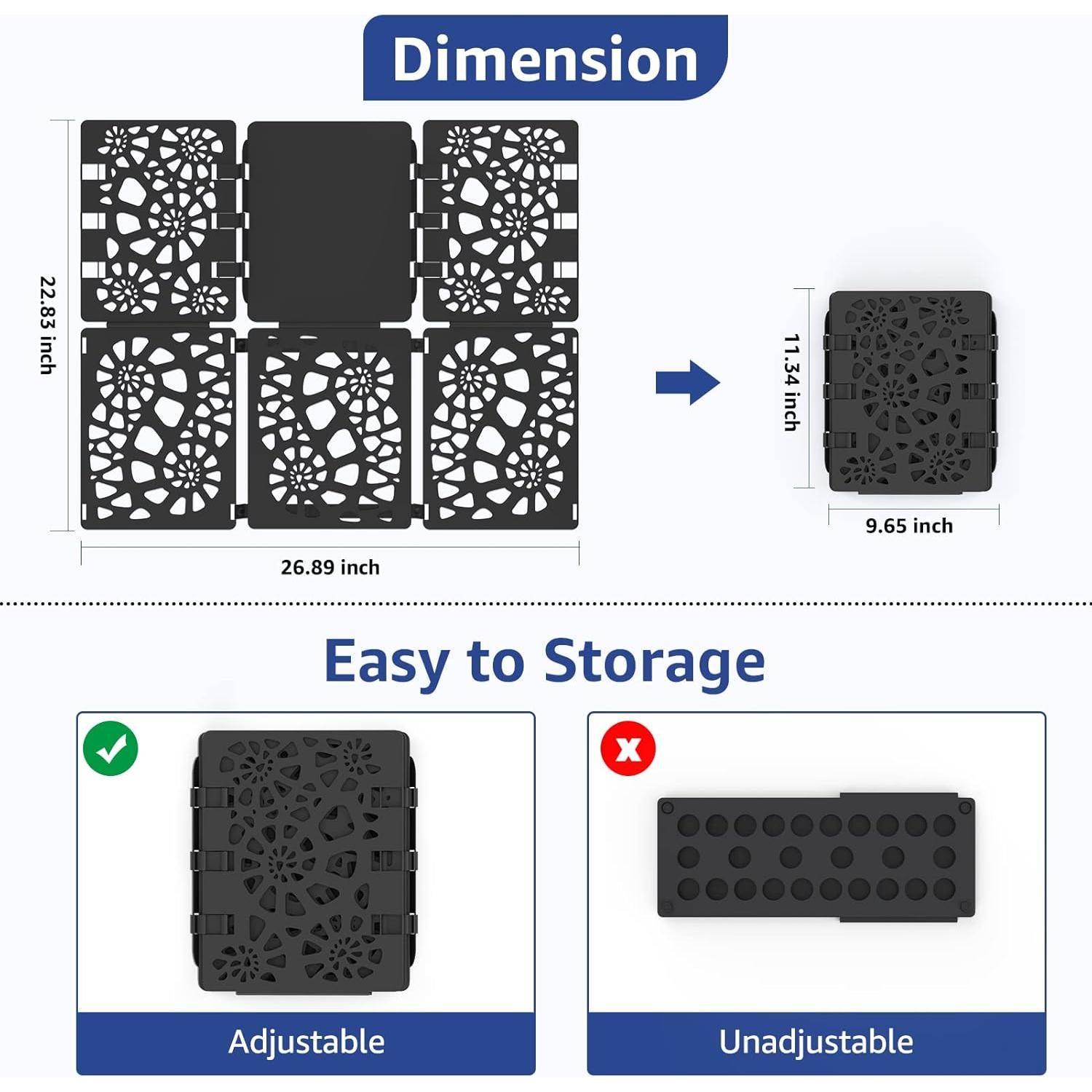 Tablero de Doblado de Ropa BoxLegend V1-Plus Negro 30.5x27.9cm