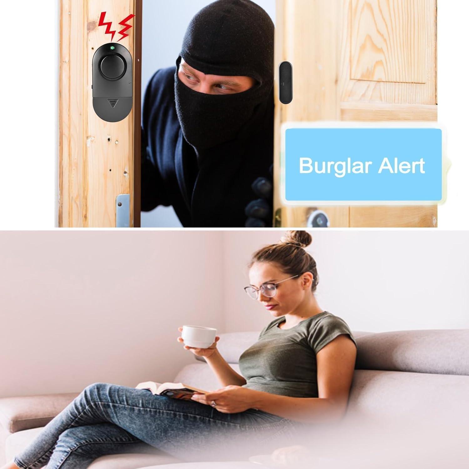 Alarma de Puerta y Ventana Rinetiy 120 DB Seguridad Hogar