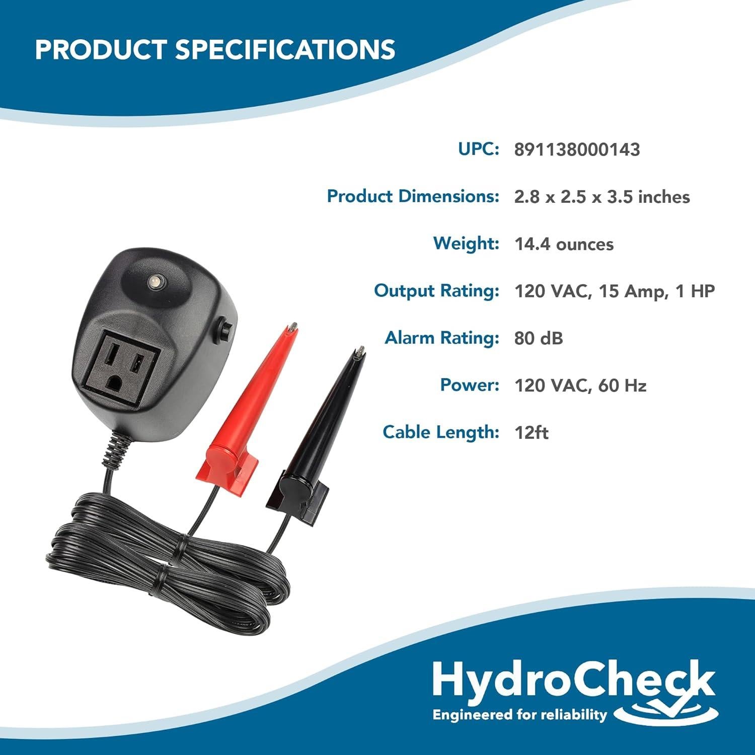 Interruptor de Flotador HydroCheck HC6000v2 para Sump 120V