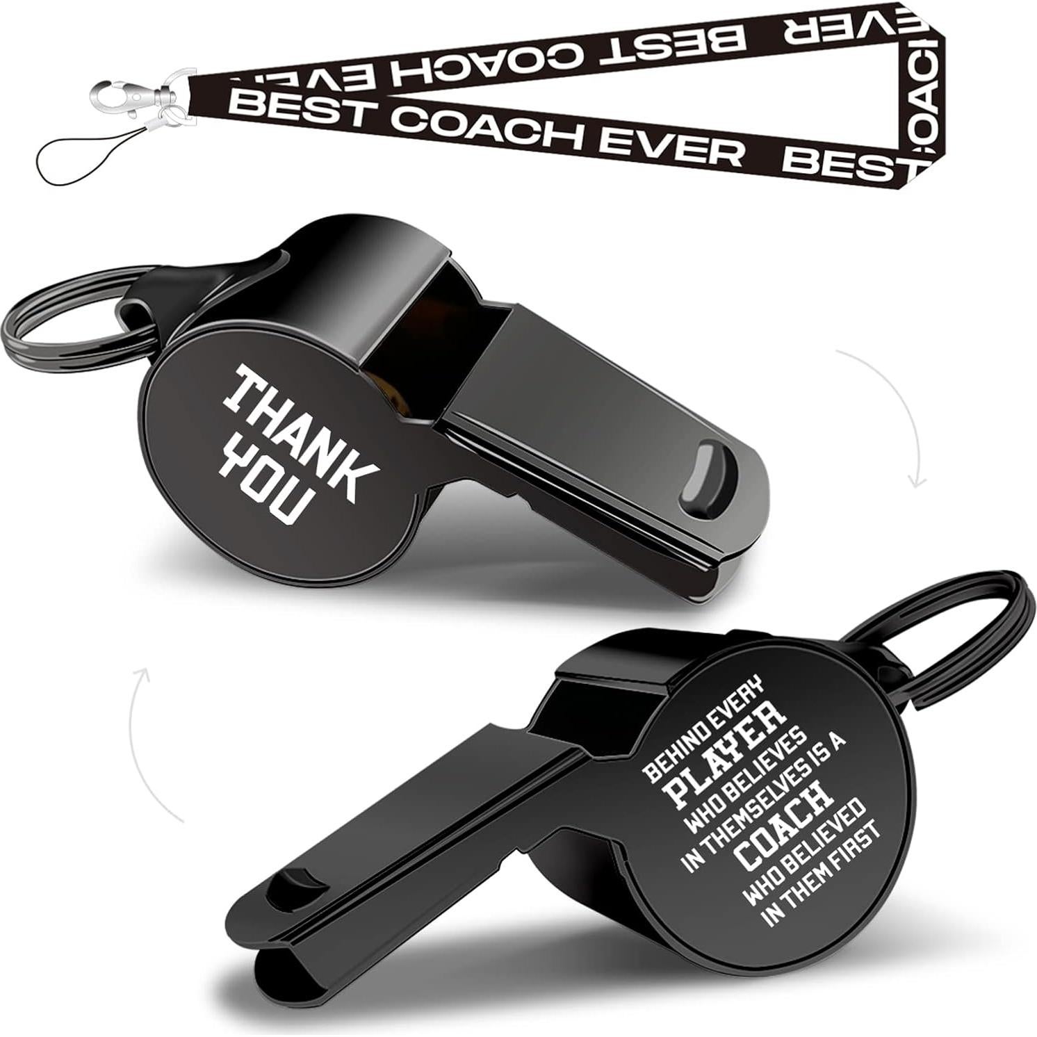 Silbato de Entrenador QIBAJIU con Cordón - Acero Inoxidable