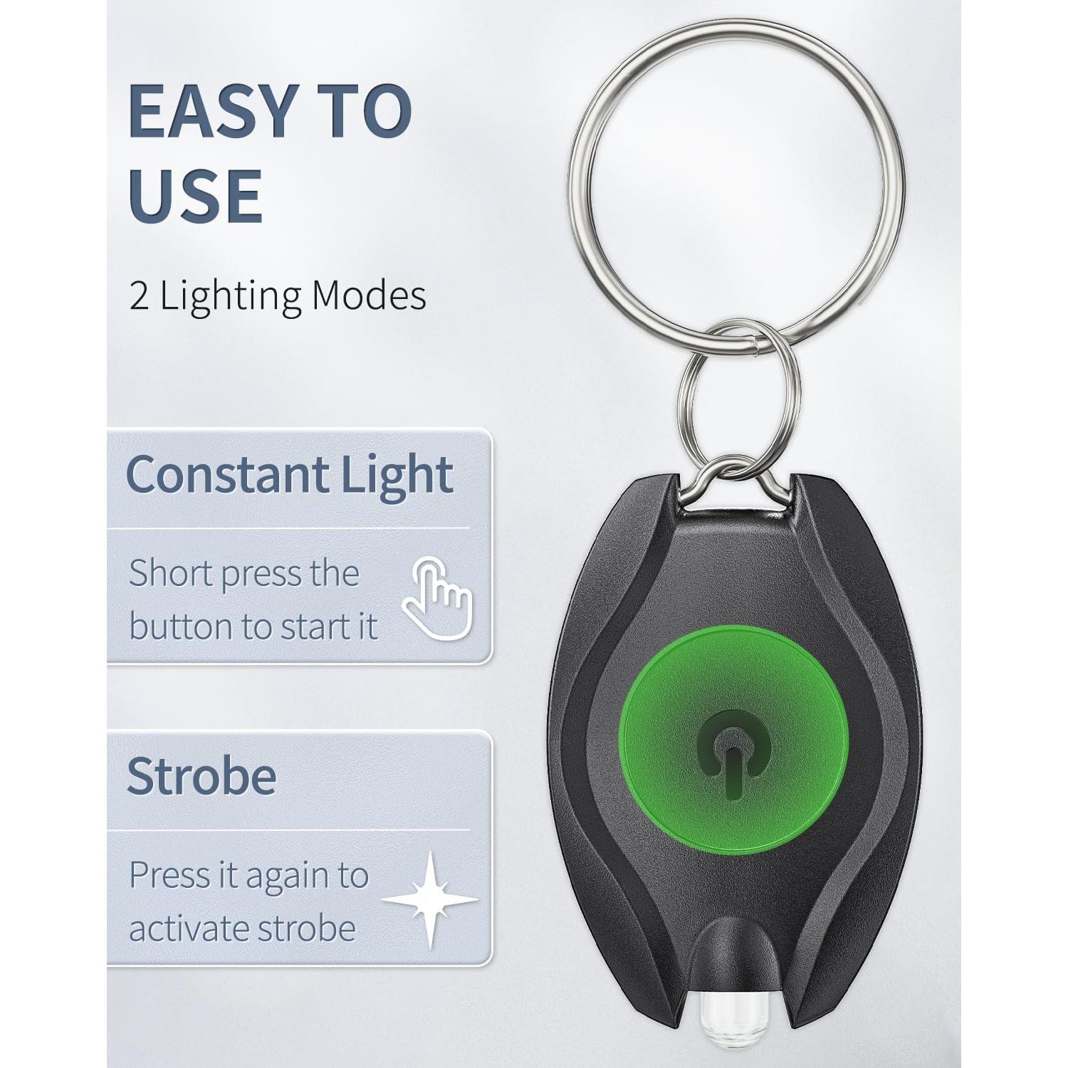 Paquete de 5 Linternas LED Uniclife Mini Llave 14 Lúmenes