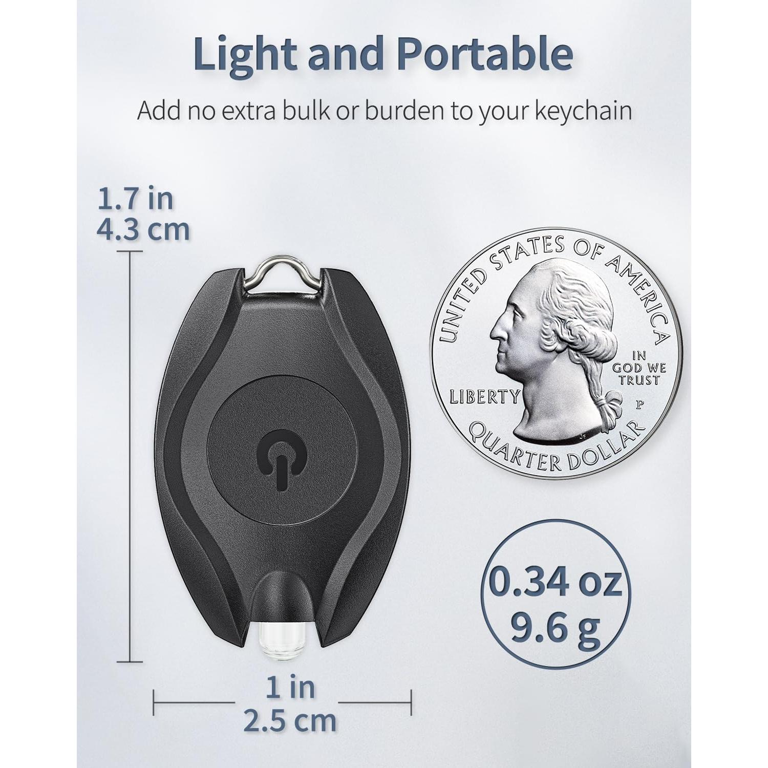 Paquete de 5 Linternas LED Uniclife Mini Llave 14 Lúmenes