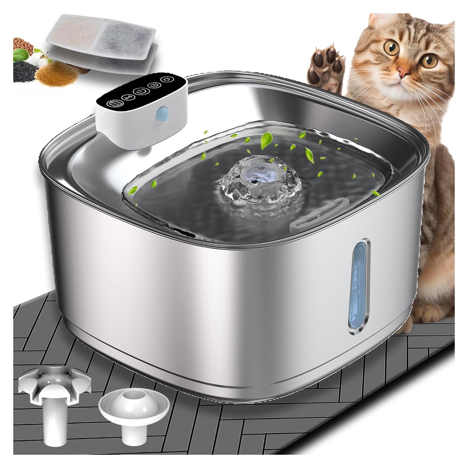 Fuente de Agua Inalámbrica PetFeeder Pro 3.2L Acero Inoxidable