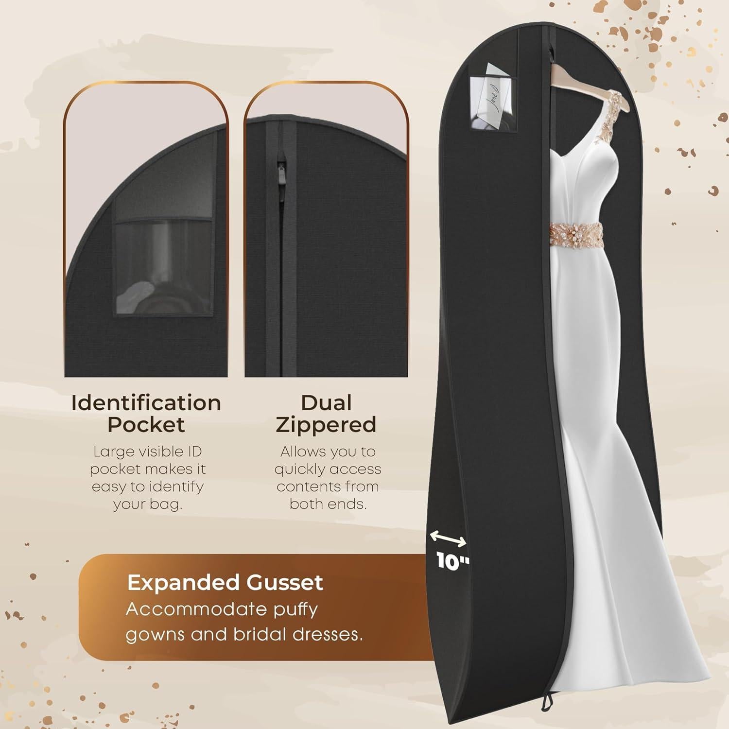 Bolsa de Vestido de Novia Tu Bolsa 72" Negro - Almacenamiento Ropa