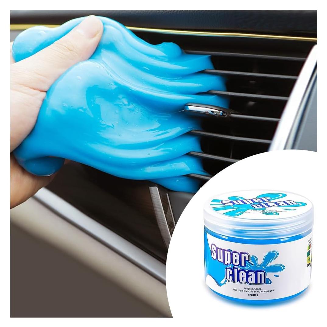 Cleaning Gel for Car, Universal Vehicle Interior Detailing Cleaning Putty Gel, Detail Cleaner Tools for Keyboard Vent PC Laptop Camera, Automotive Duster Remover Cleaner Accessories (Blue)