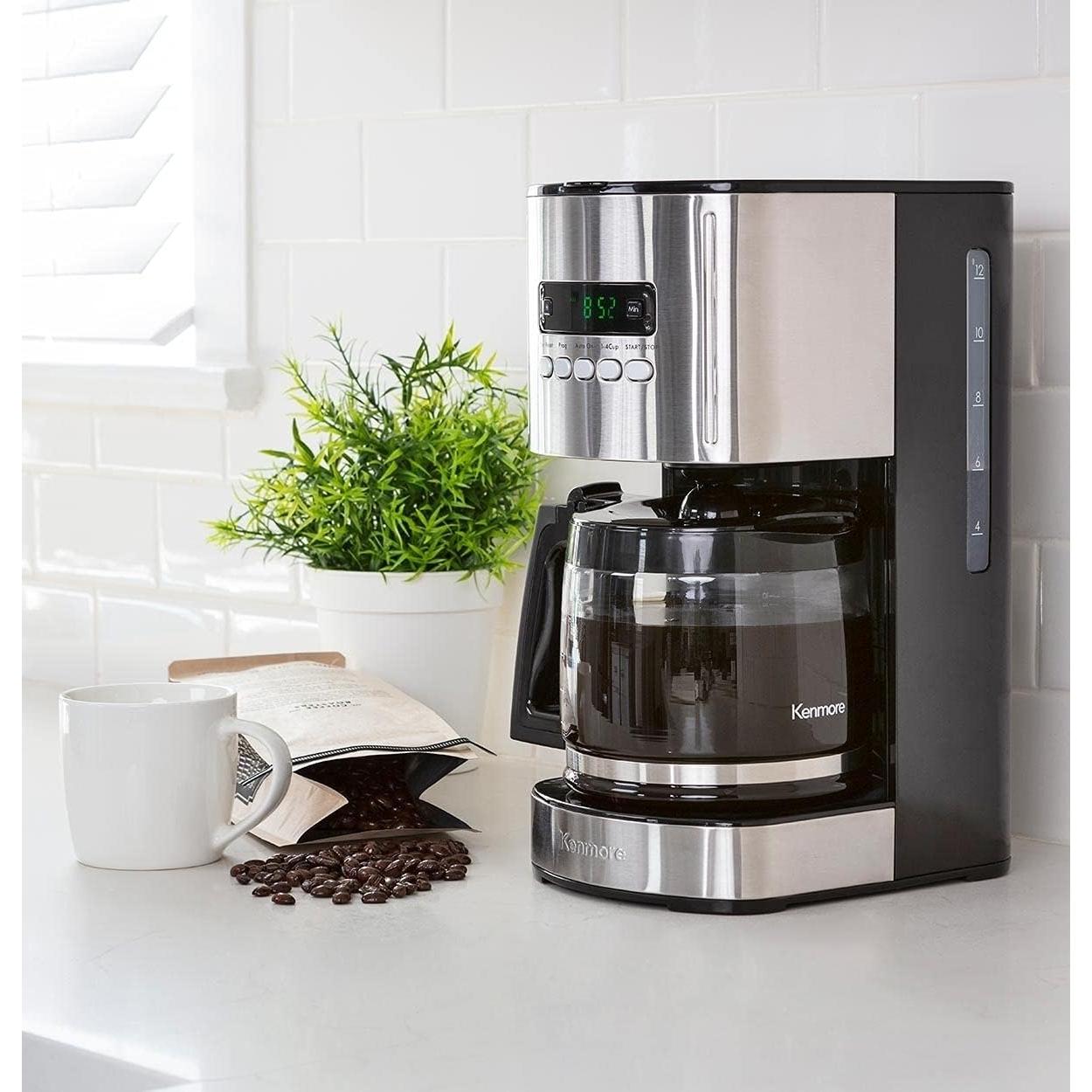Cafetera Programable Kenmore 12 Tazas Acero Inoxidable