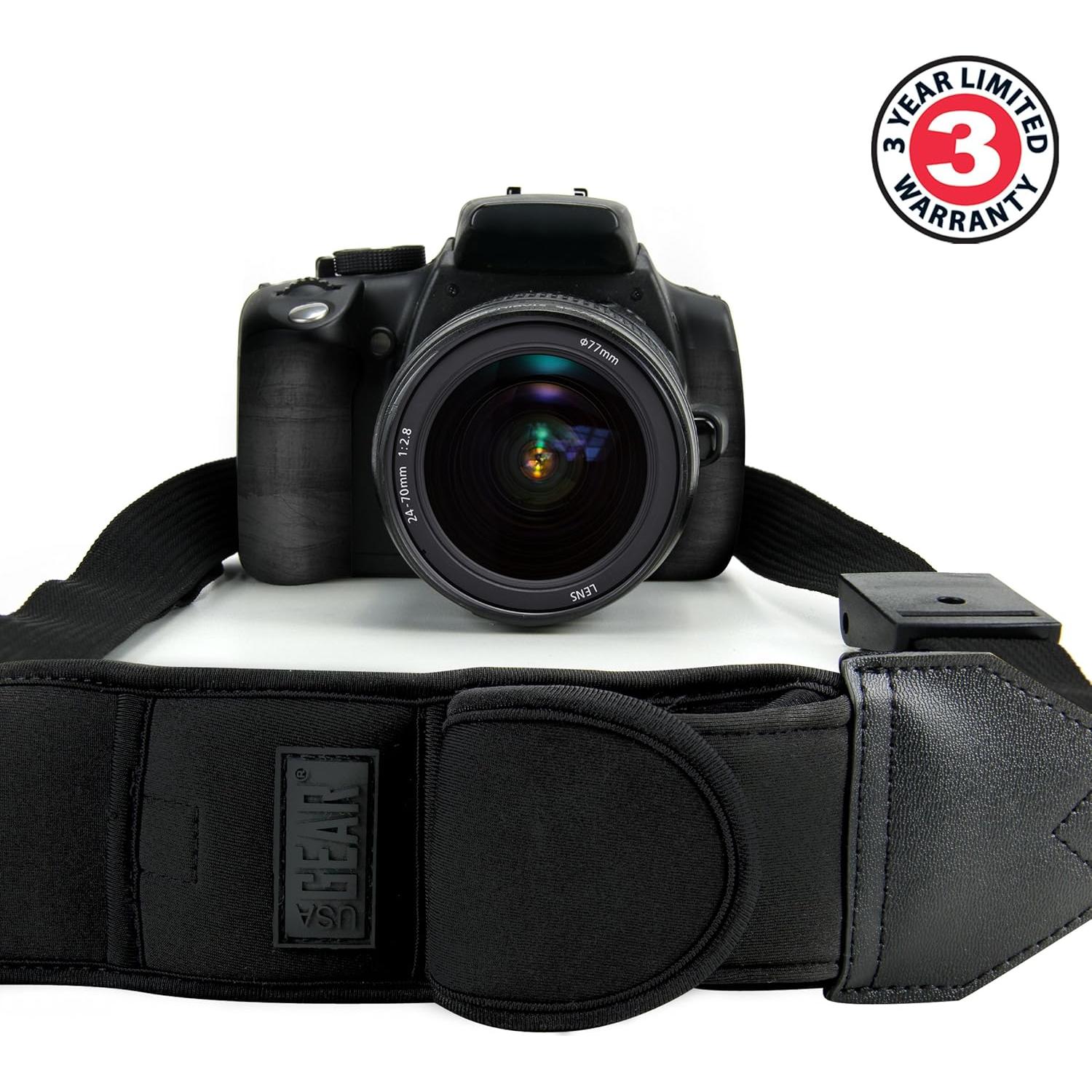 Correa Sling para Cámara USA Gear Neopreno Ajustable Negro