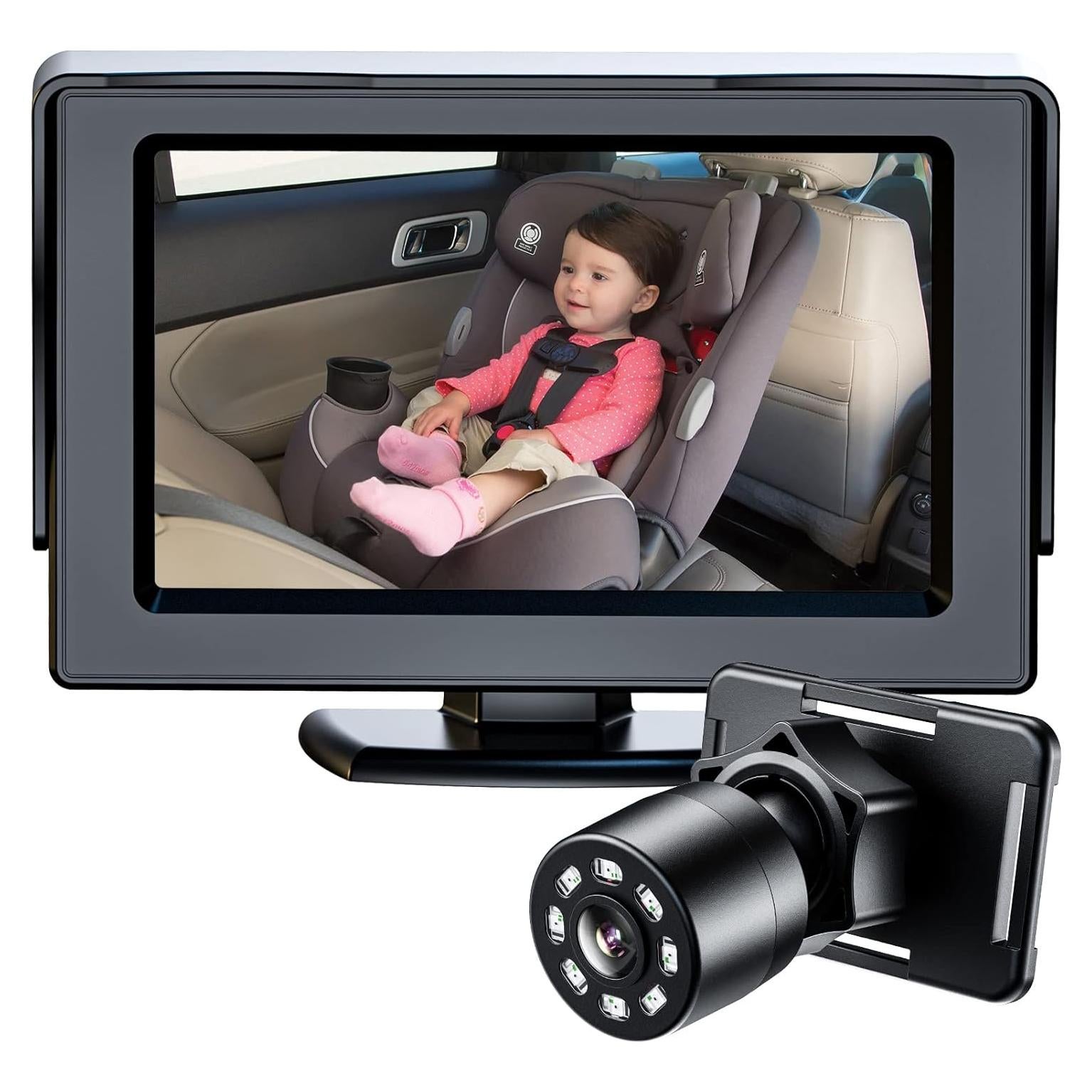 Espejo de Coche para Bebé Itomoro con Cámara 4.3" - Seguridad y Visión Nocturna