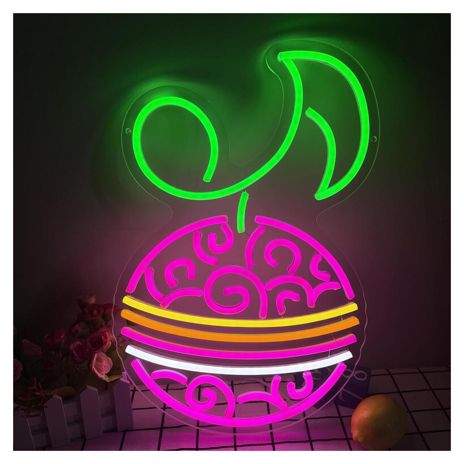 Lámpara LED Neon Fruta Música Diablo Anime GTOTd 42x27.5cm