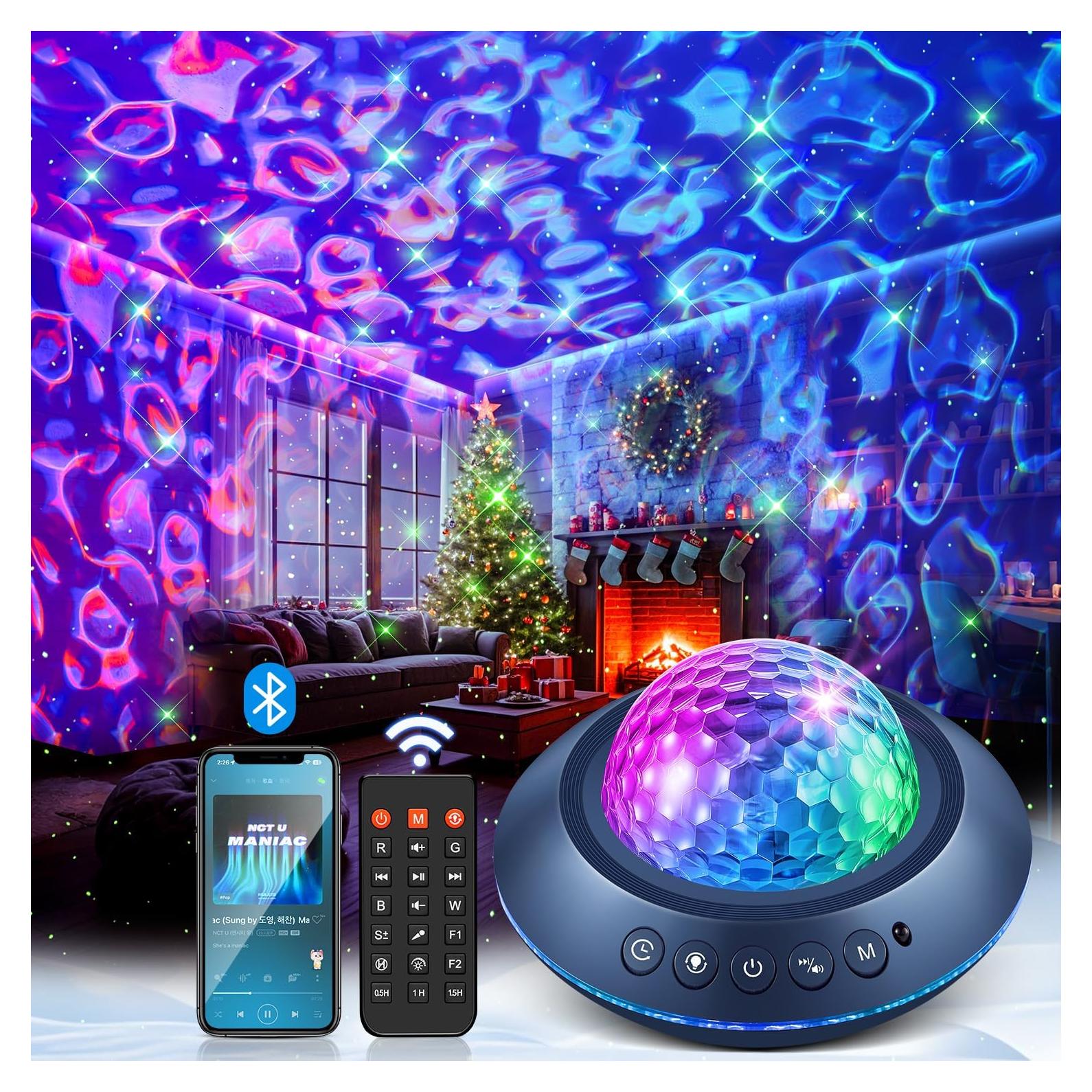 Proyector de Luz Galáctica Mubarek 360° con Sonido Blanco