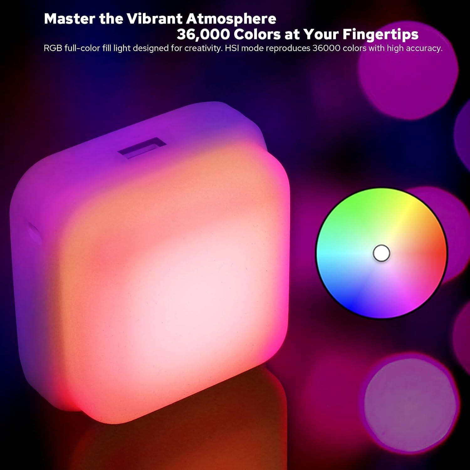 Luz LED Mini ZENIKO VS5 R RGB Portátil con Difusor 2500K-8500K