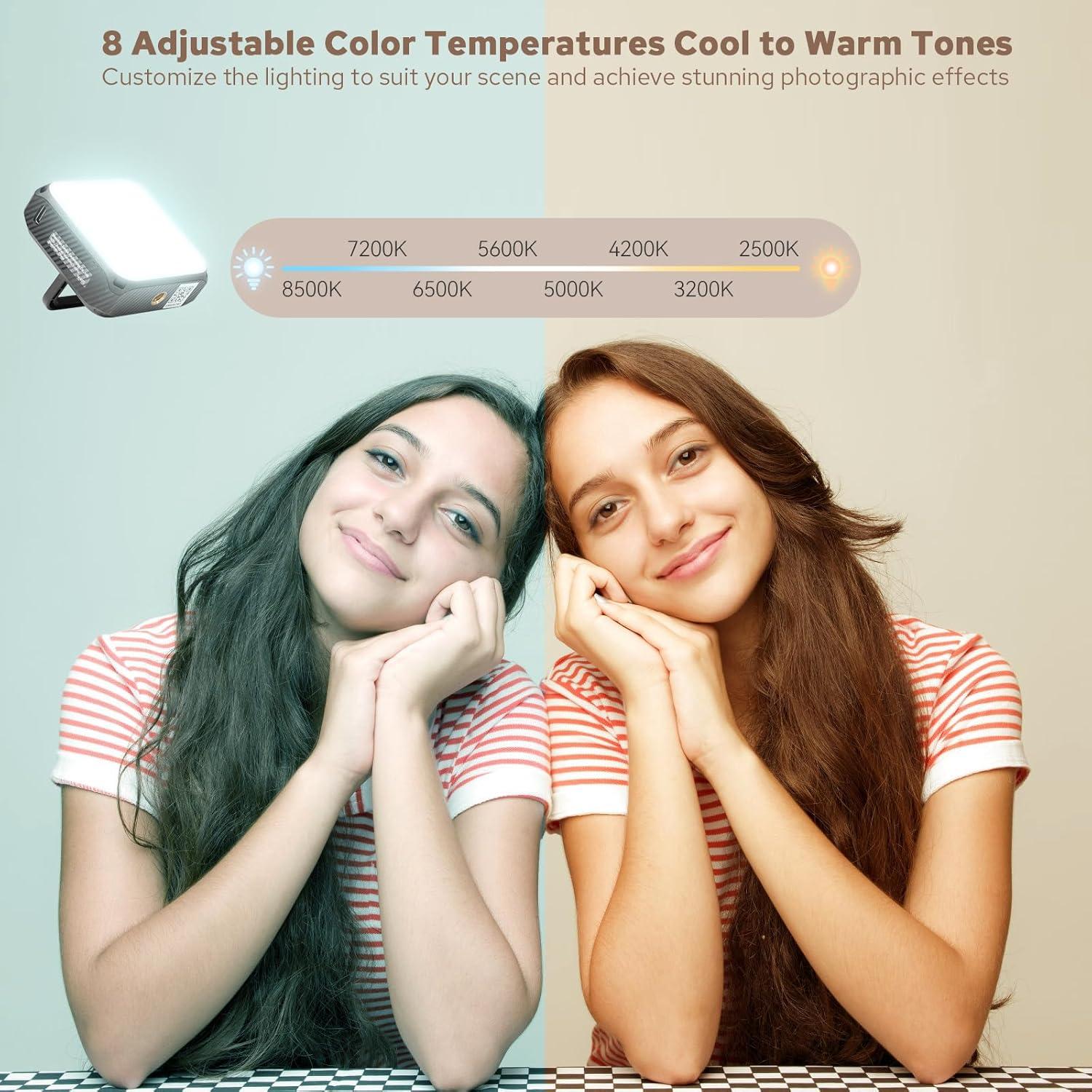 Luz LED Mini ZENIKO VS5 R RGB Portátil con Difusor 2500K-8500K