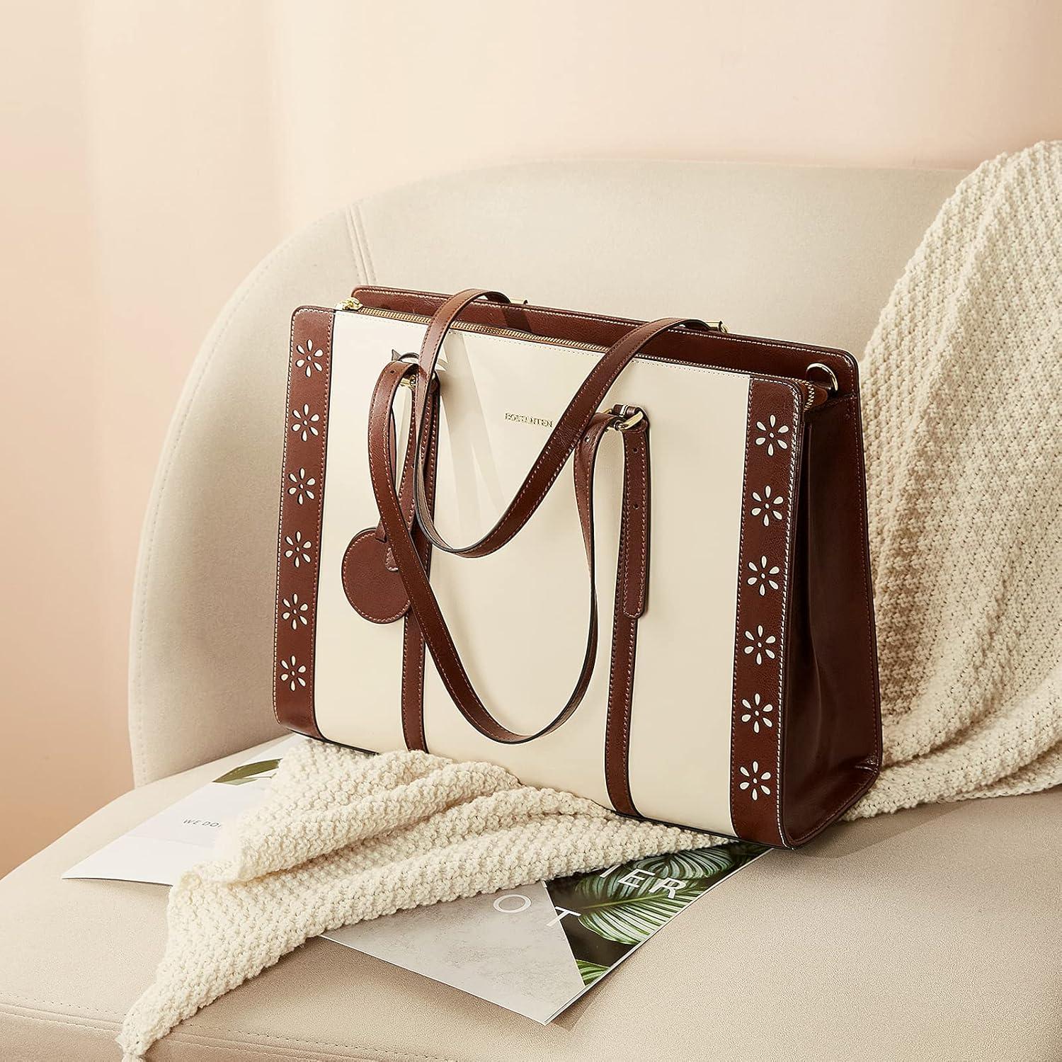 Bolsa de Laptop BOSTANTEN para Mujeres 15.6" Cuero Vintage