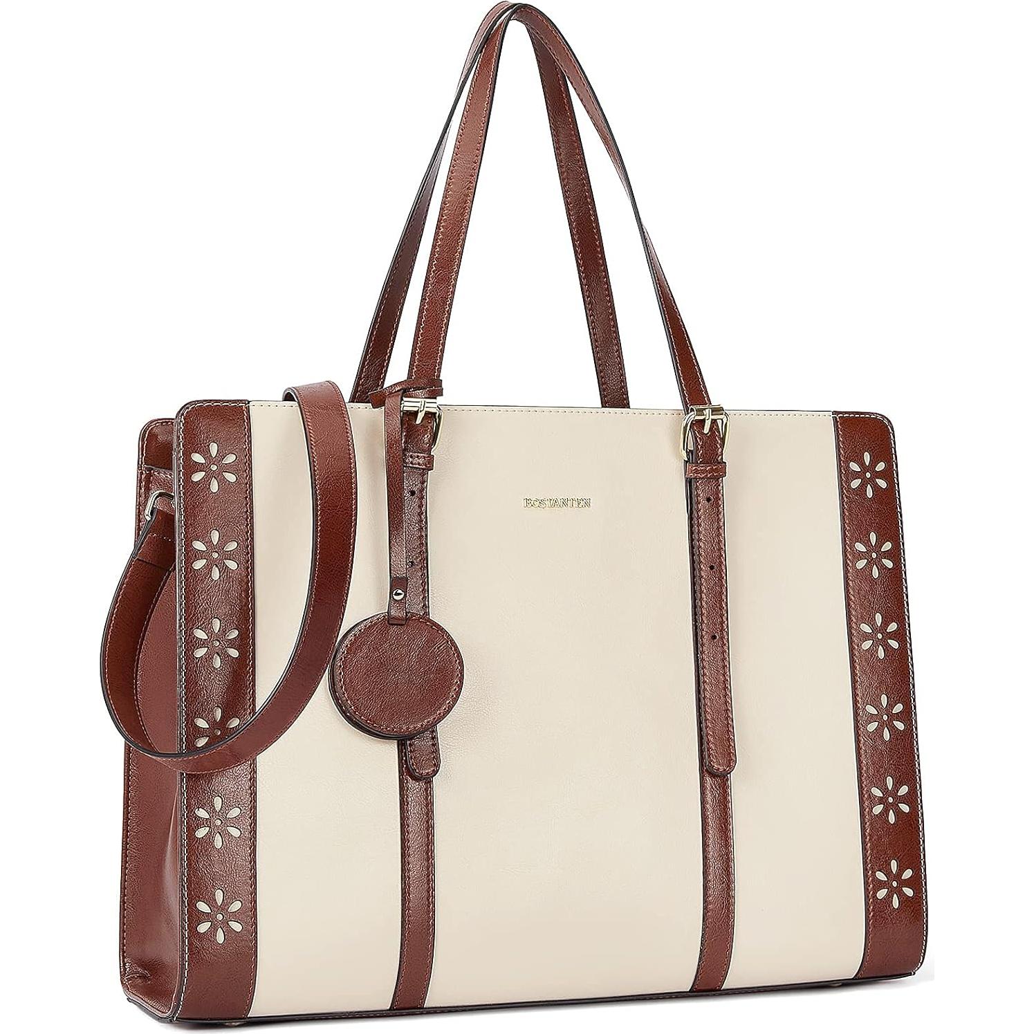 Bolsa de Laptop BOSTANTEN para Mujeres 15.6" Cuero Vintage