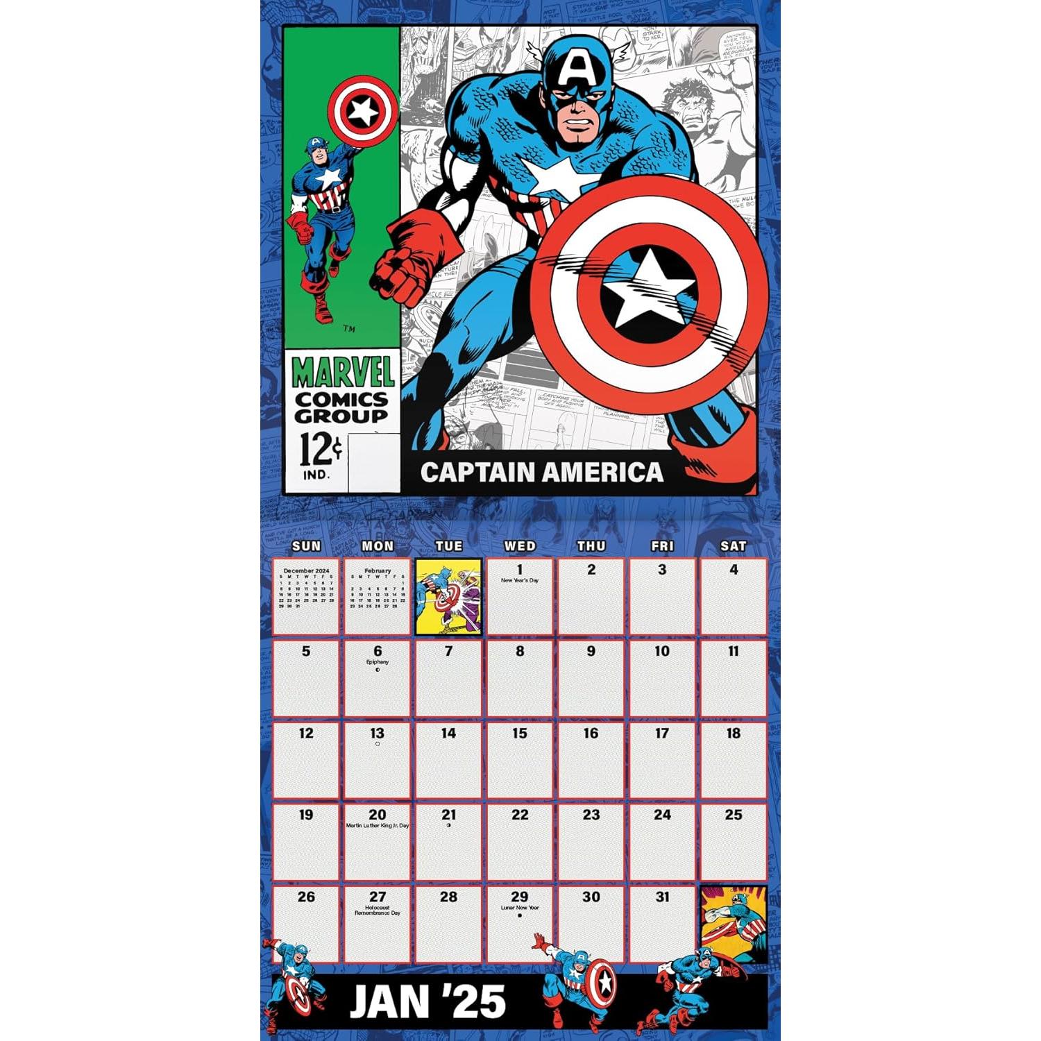 2025 Marvel Comics Wall Calendar