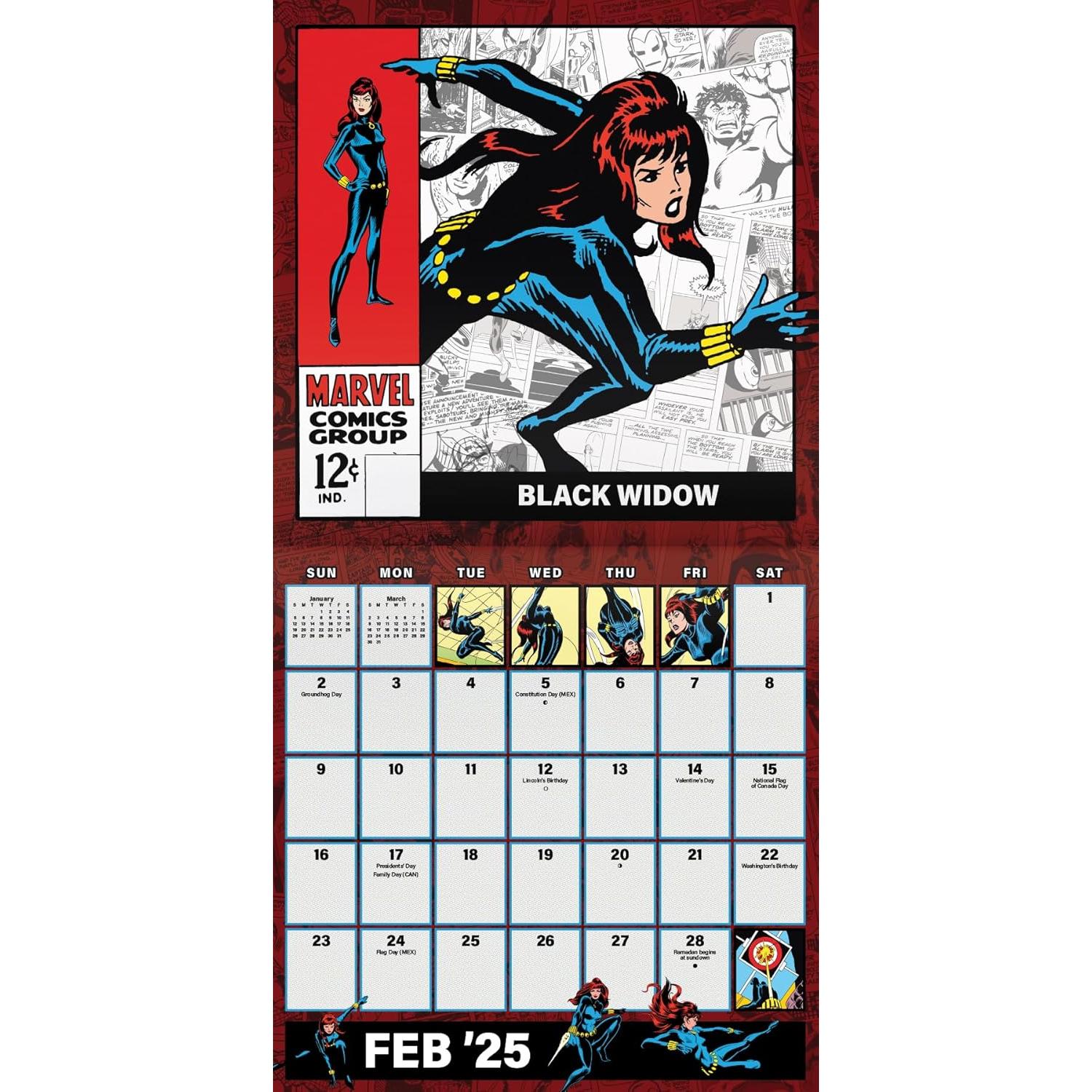 2025 Marvel Comics Wall Calendar