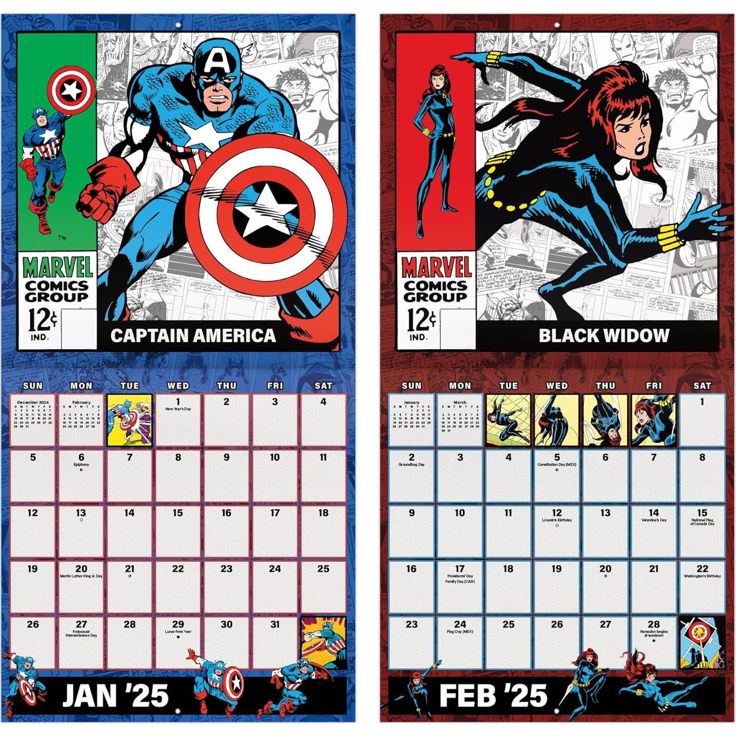 2025 Marvel Comics Wall Calendar