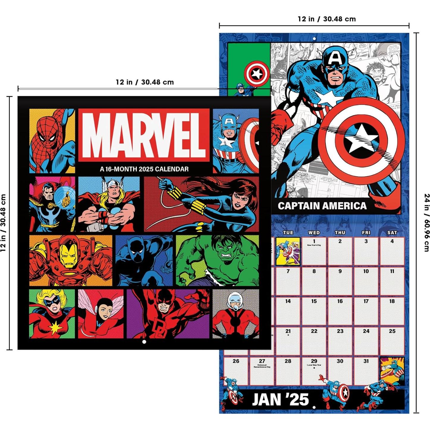 2025 Marvel Comics Wall Calendar