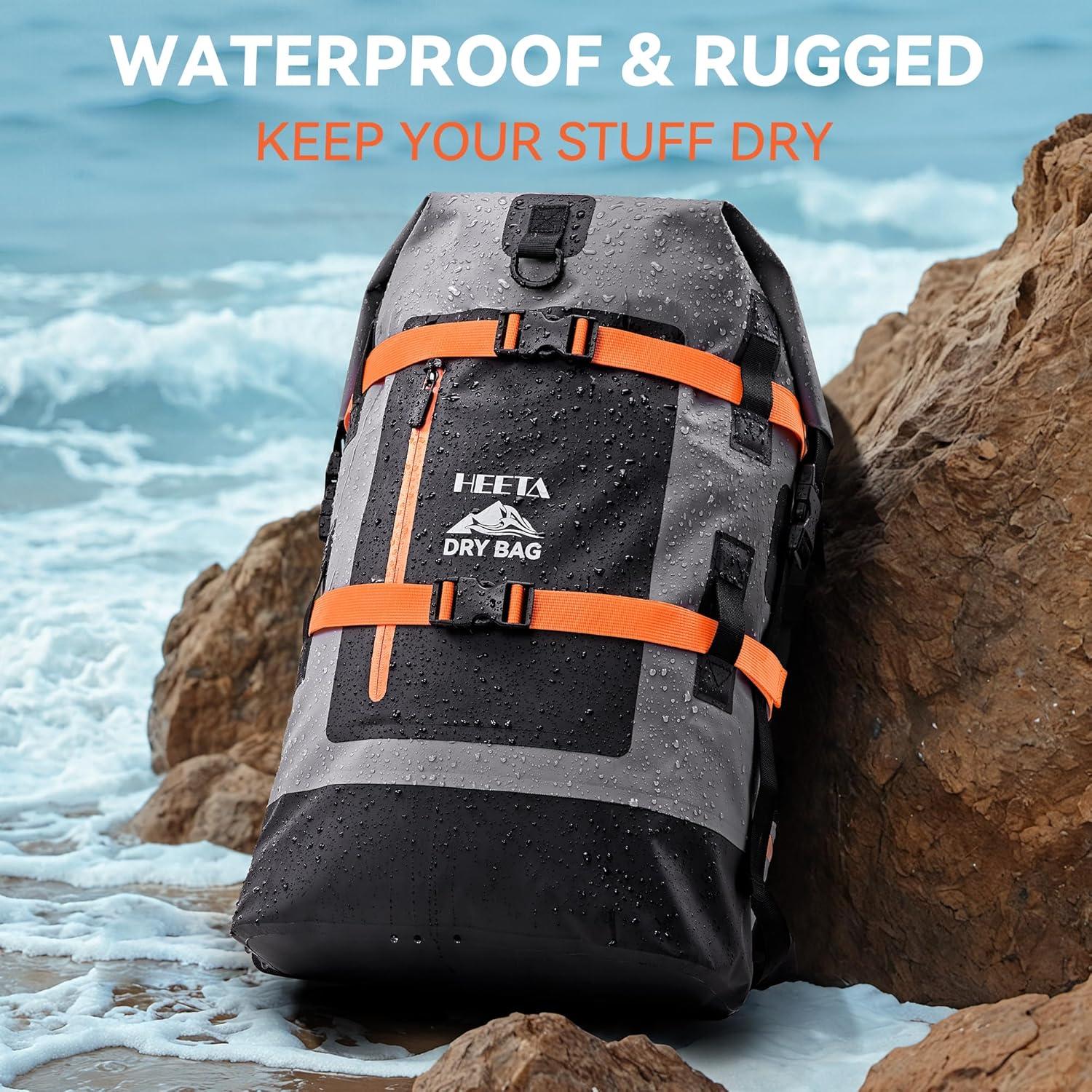 Mochila Impermeable HEETA 40L para Senderismo y Viajes