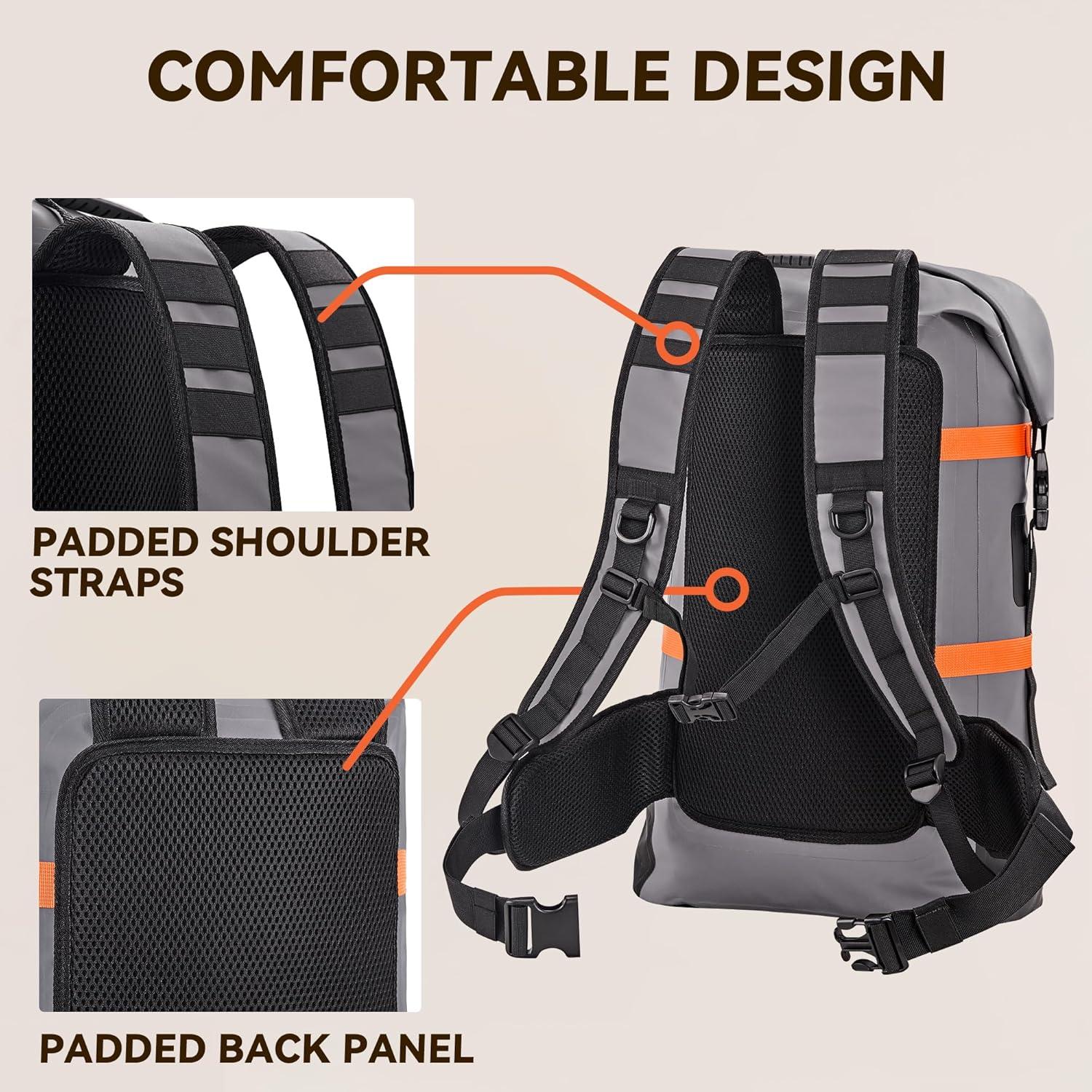 Mochila Impermeable HEETA 40L para Senderismo y Viajes