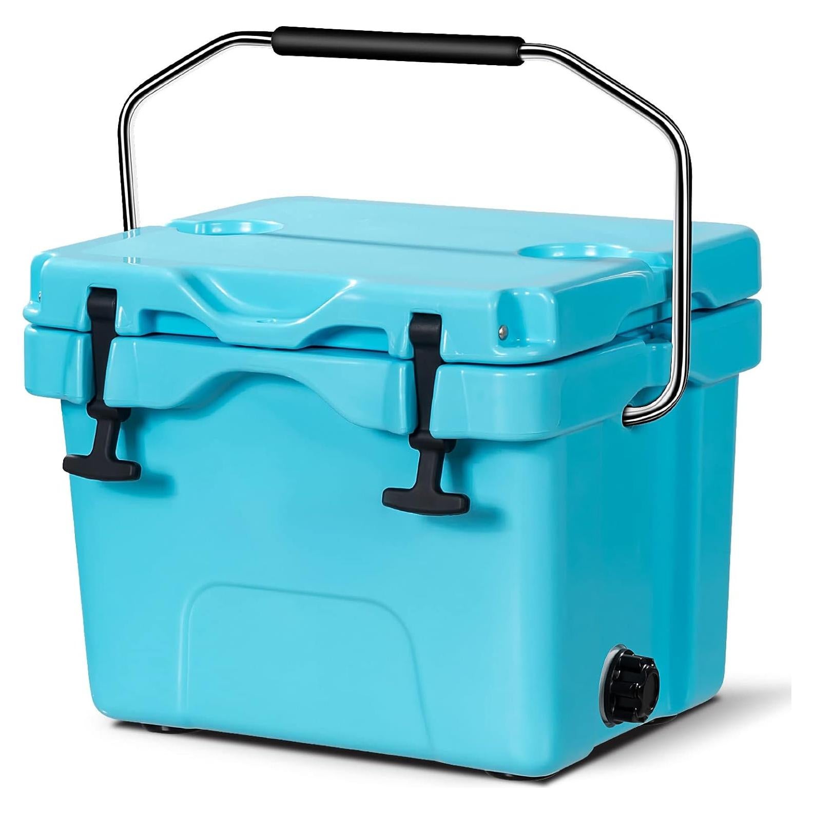 Enfriador de Hielo COSTWAY 16 Cuartos Azul Aislado Portátil