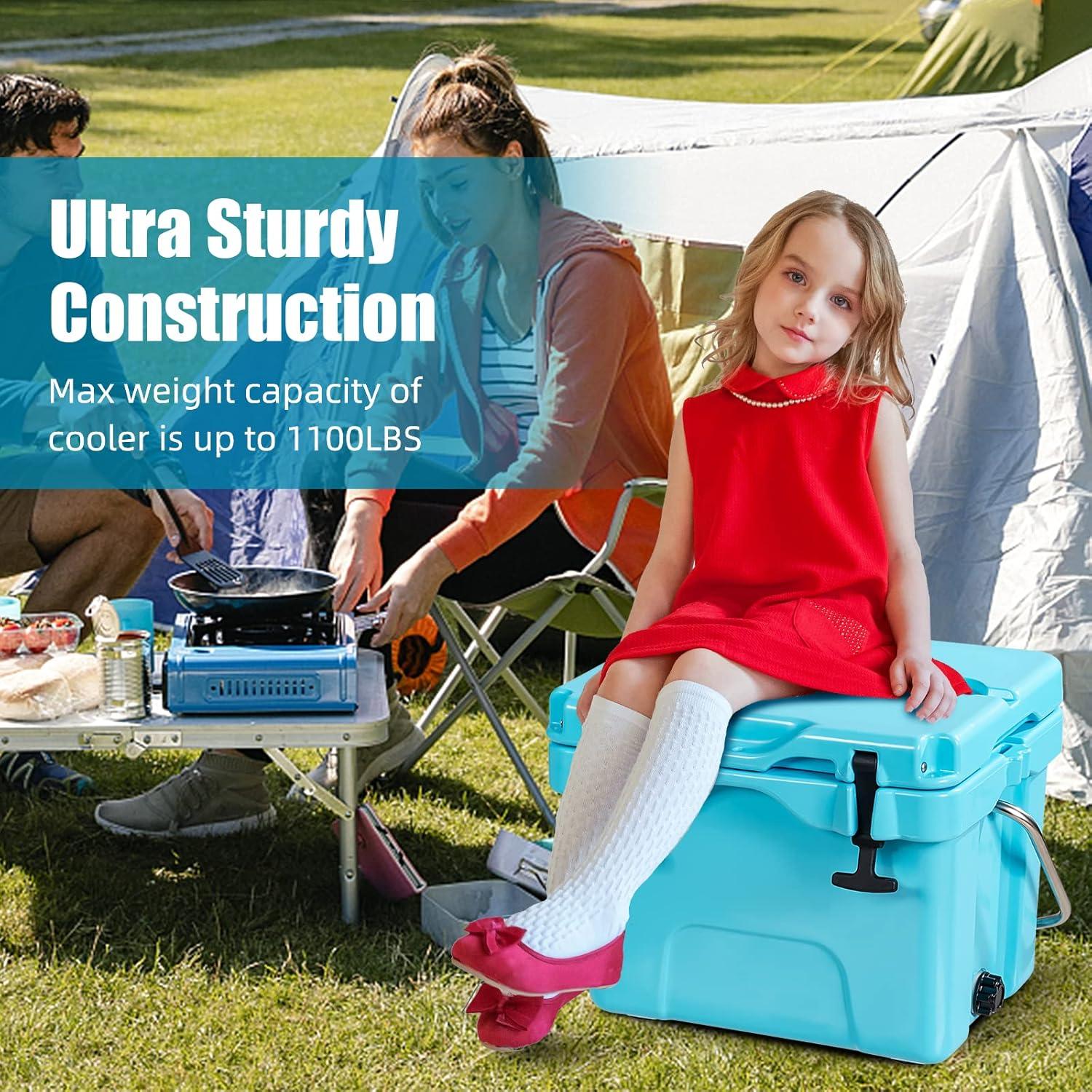 Enfriador de Hielo COSTWAY 16 Cuartos Azul Aislado Portátil