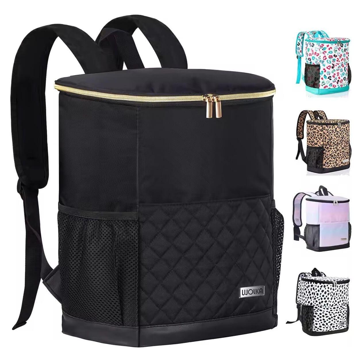 Mochila Cooler Wolka Tiburón Negro 30 L, Aislada y Portátil