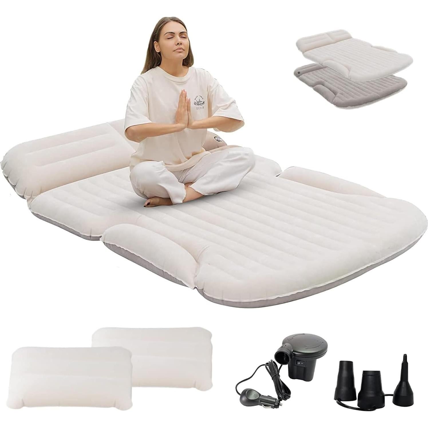 Colchón de Aire SUV KMZ Doble Cara con 2 Almohadas y Bomba