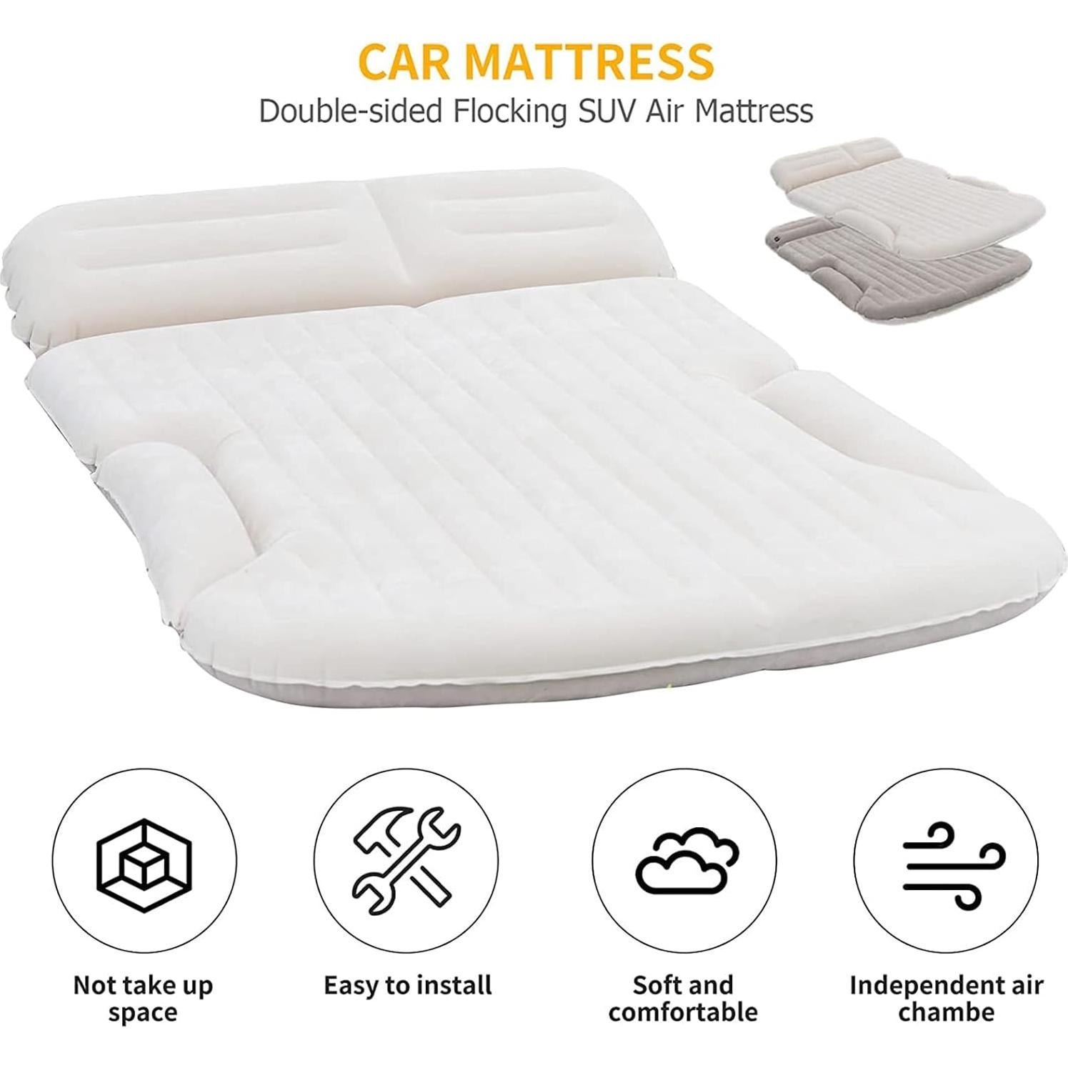 Colchón de Aire SUV KMZ Doble Cara con 2 Almohadas y Bomba