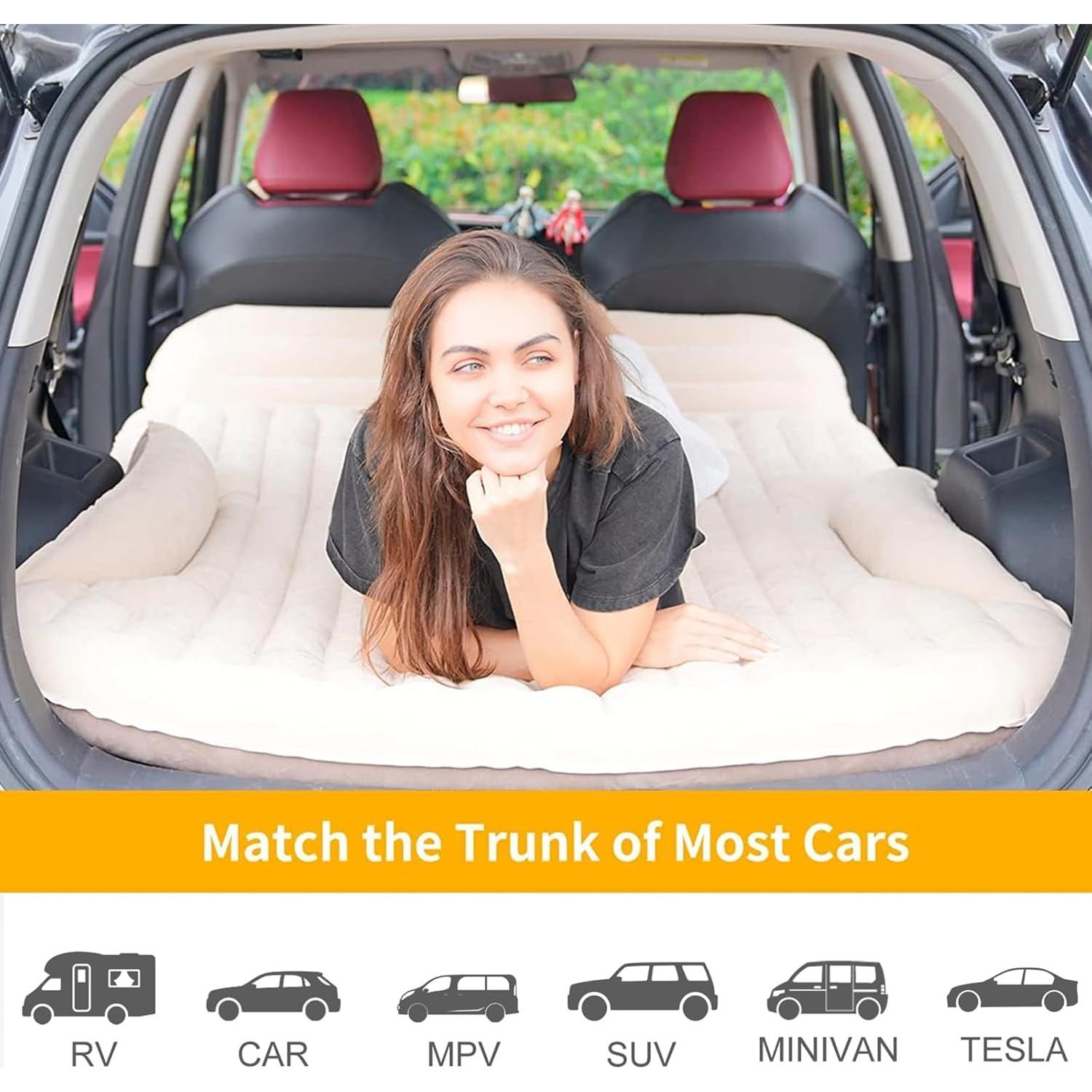 Colchón de Aire SUV KMZ Doble Cara con 2 Almohadas y Bomba