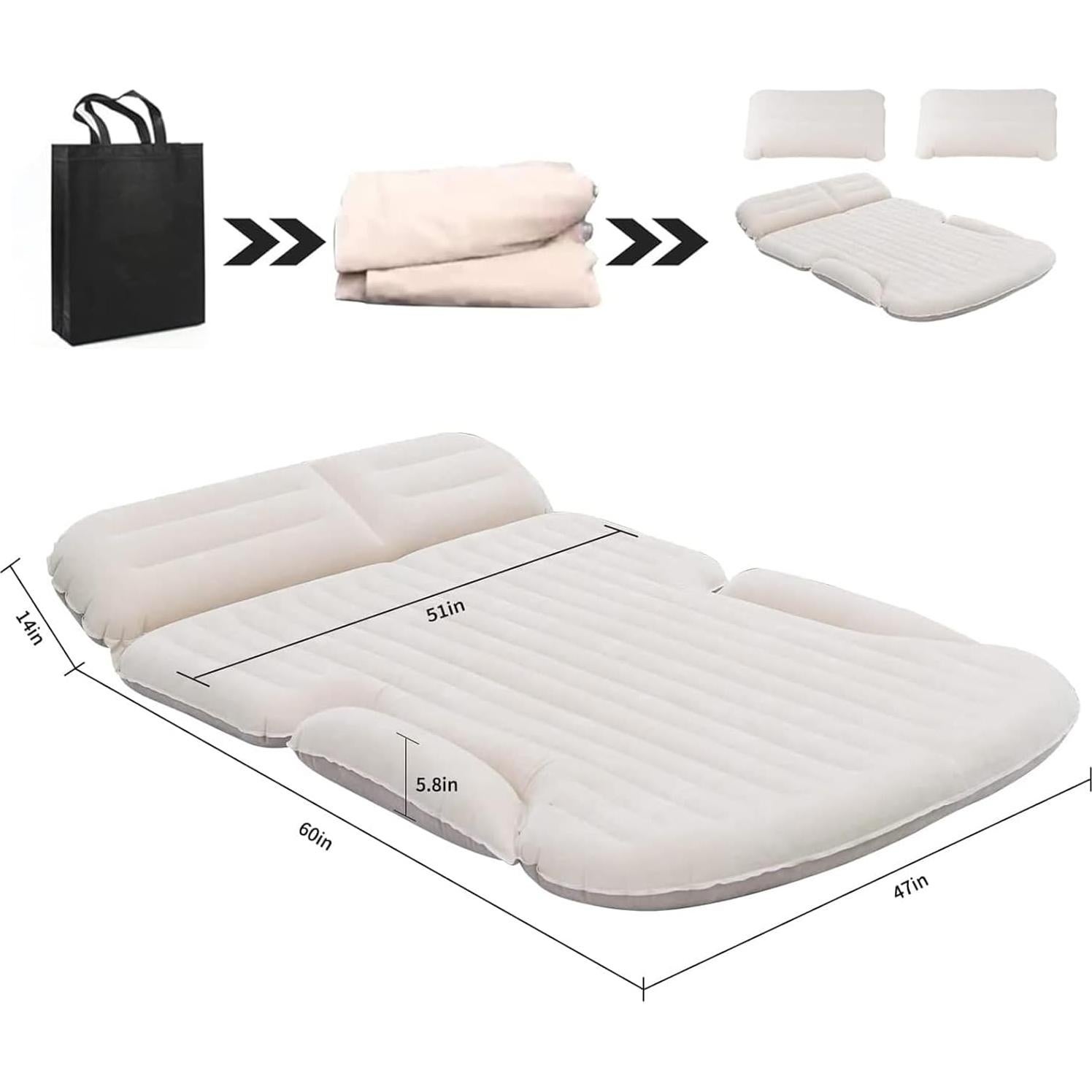 Colchón de Aire SUV KMZ Doble Cara con 2 Almohadas y Bomba