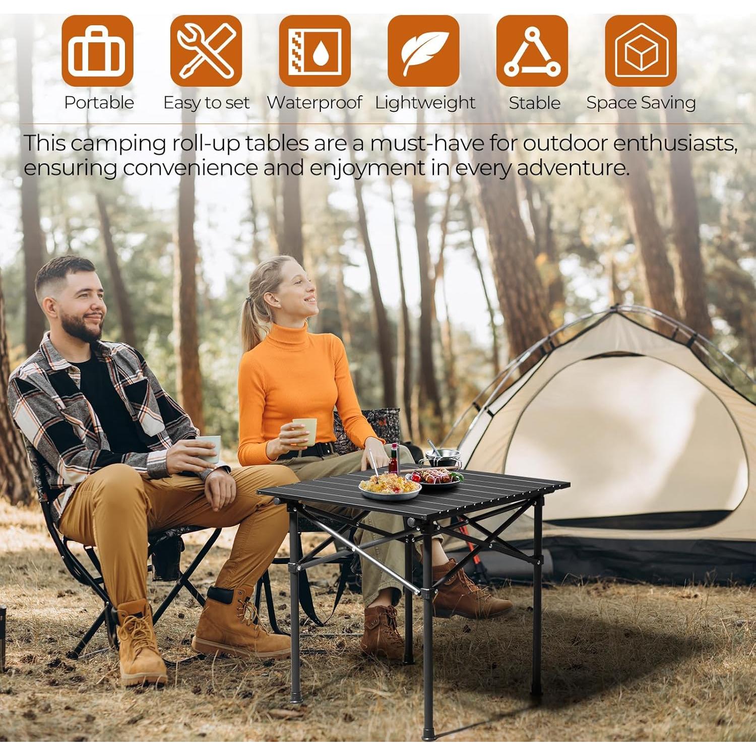 Mesa de Picnic Plegable Outvita 50.8x50.8 cm para Exterior