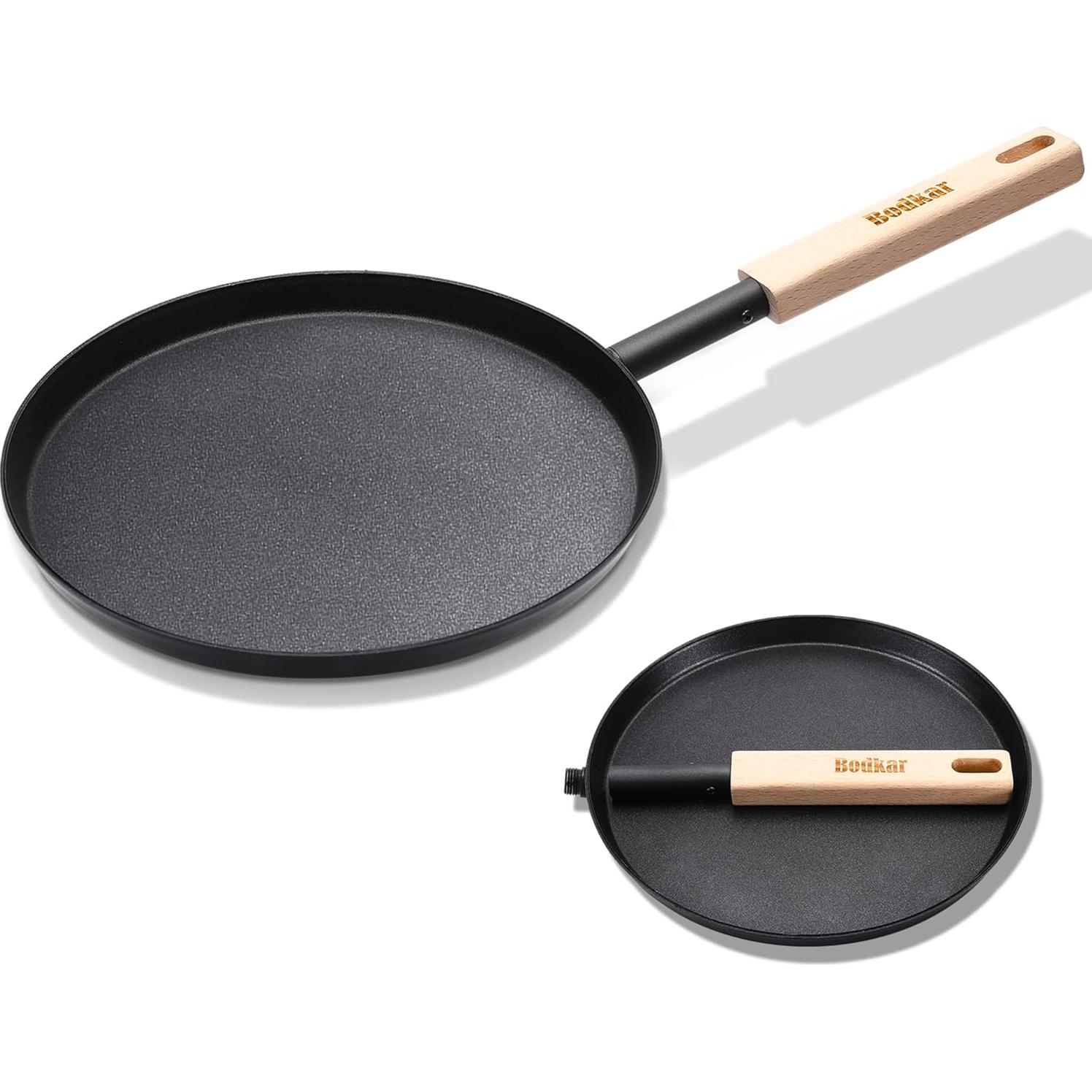 Sartén Plancha Bodkar 20cm Aluminio Mango Madera Camping