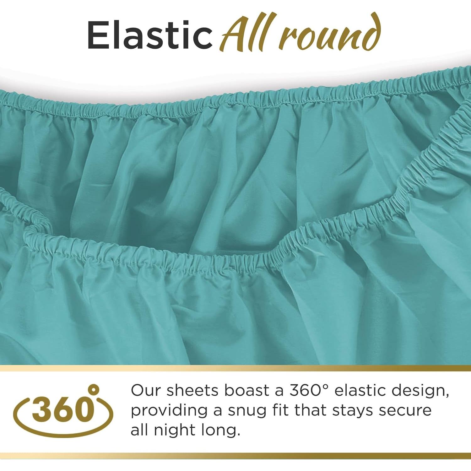 Juego de Sábanas Microfibra Destiny Crescent Twin Aqua 3 Piezas