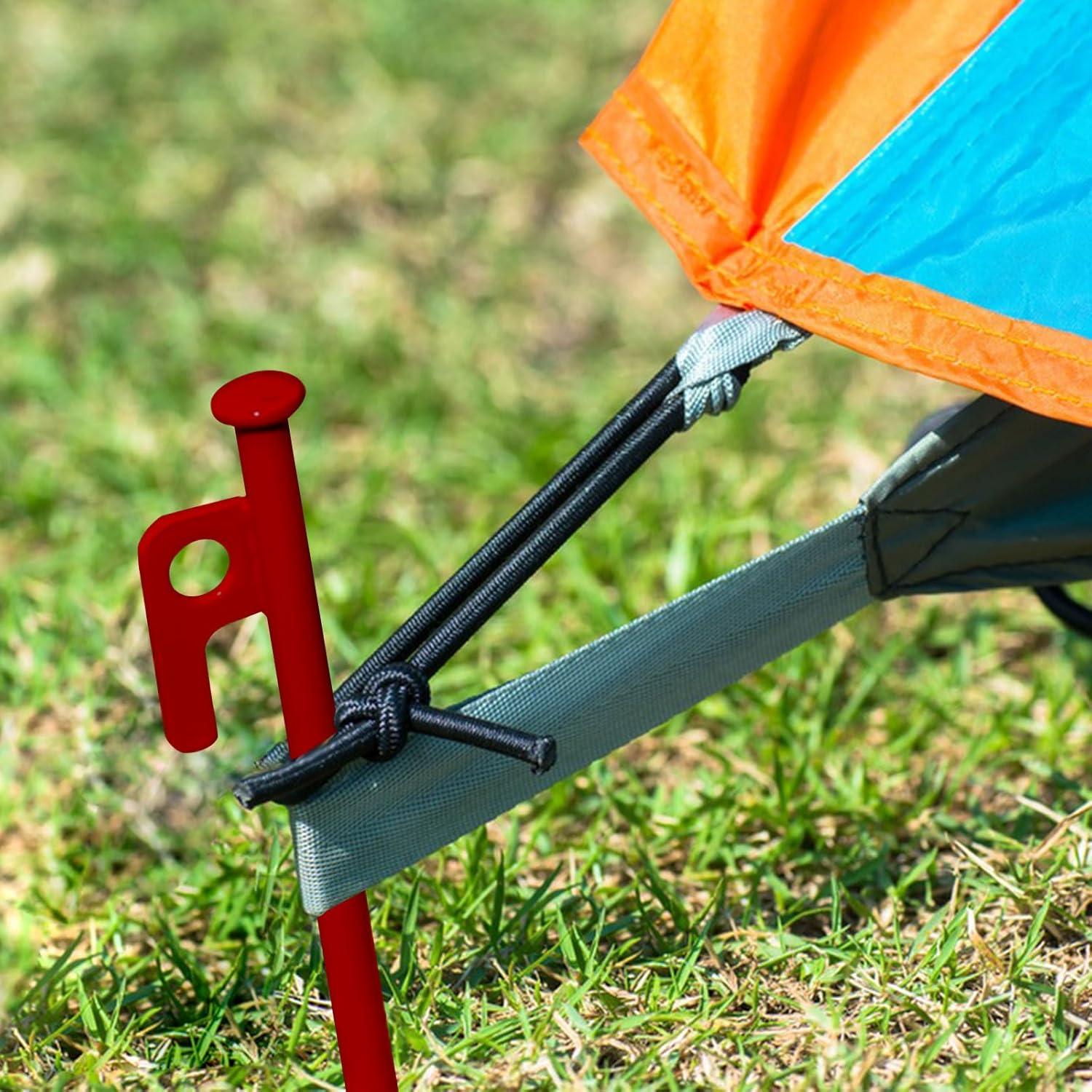 Estacas de Camping RIY de Acero Forjado 30 cm - Paquete de 8