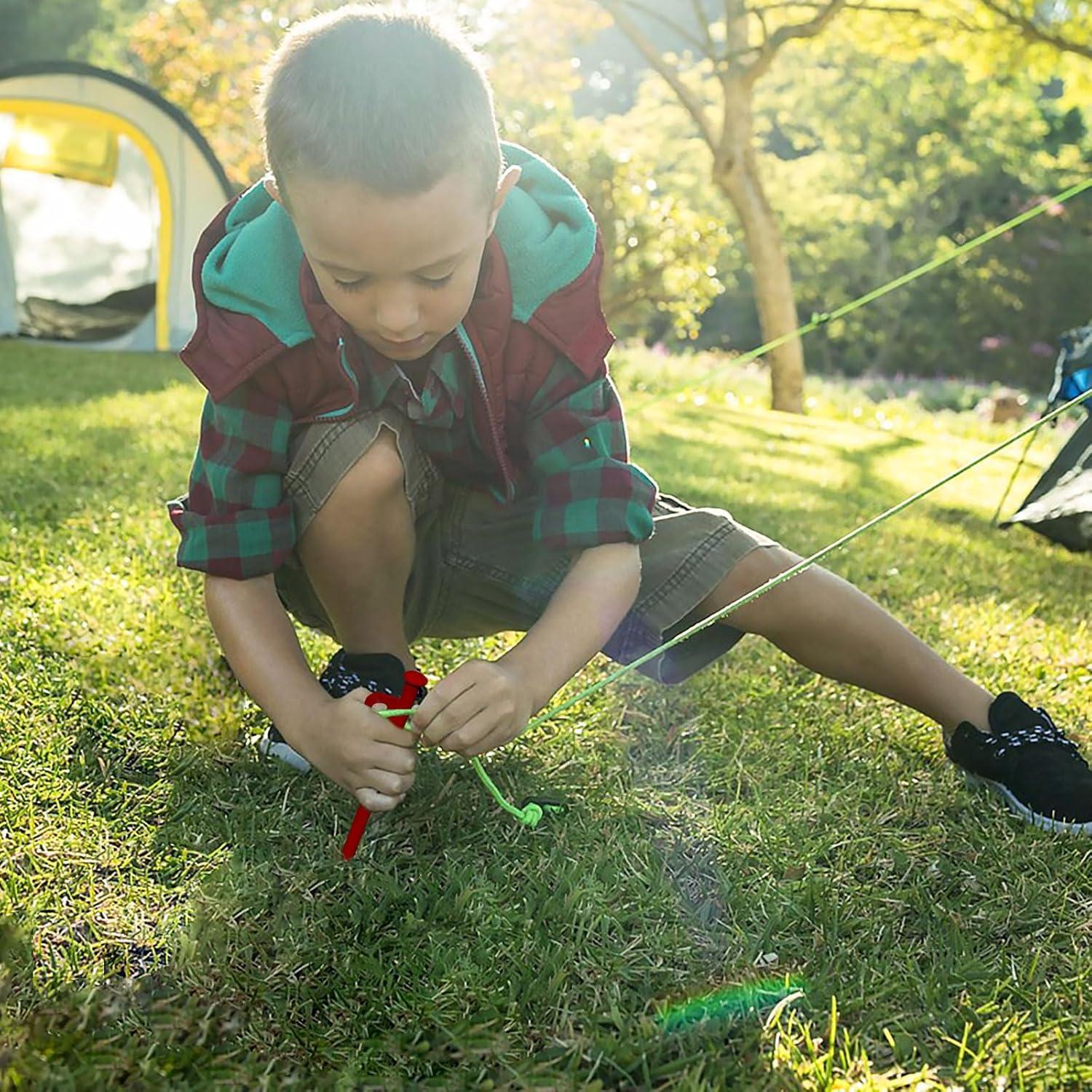 Estacas de Camping RIY de Acero Forjado 30 cm - Paquete de 8