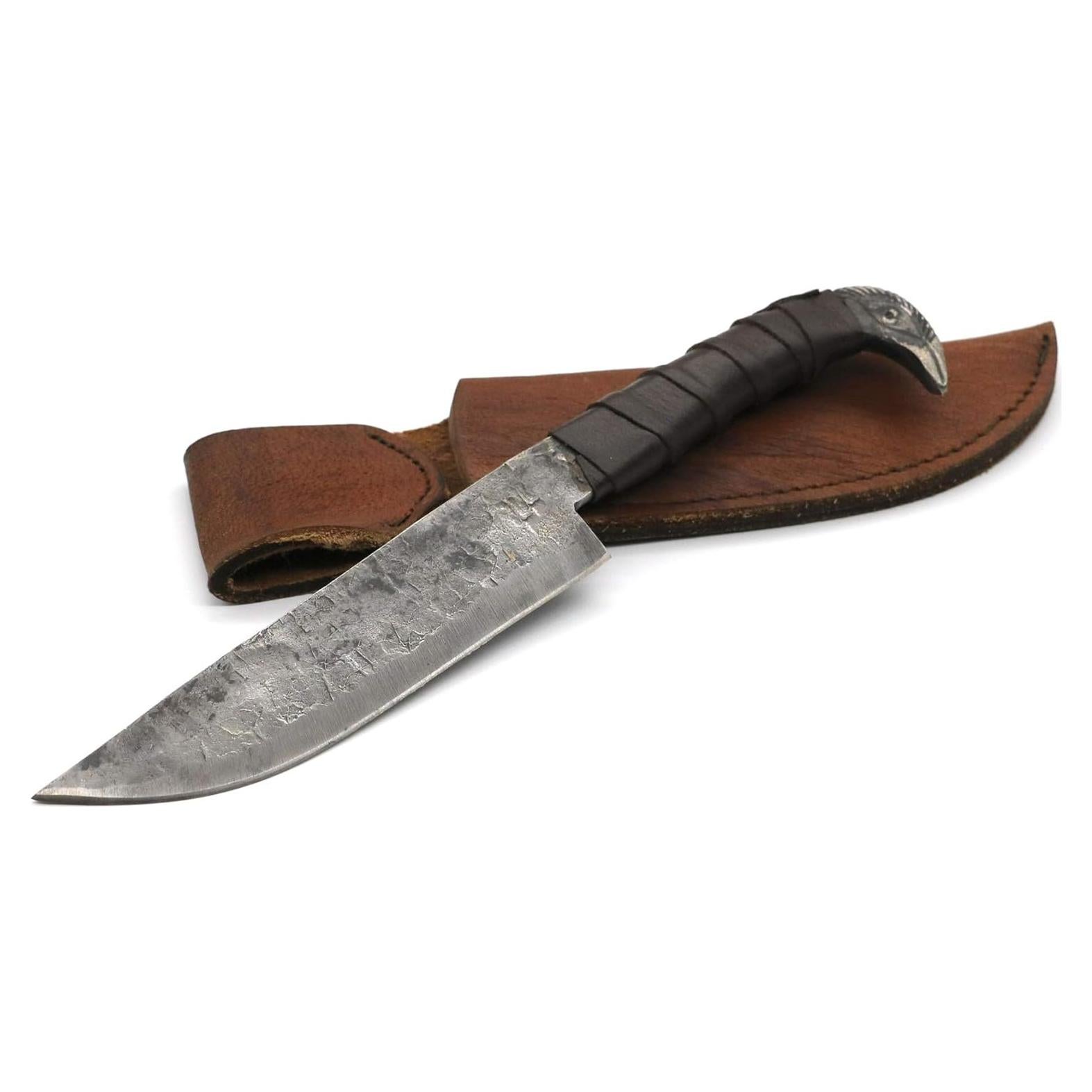 Cuchillo Nórdico VikingsBrand Cuervo de Odin 26 cm Acero Carbono