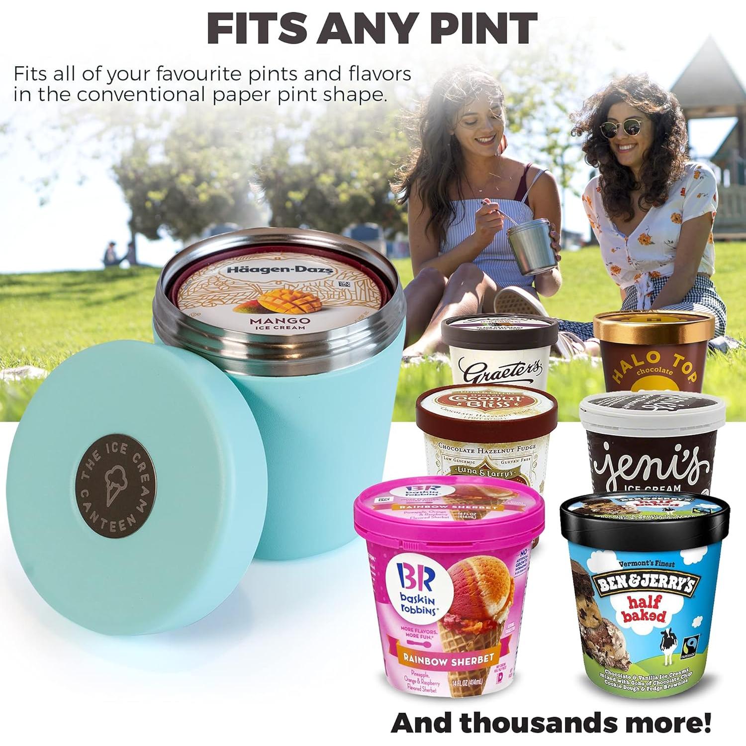 Contenedor Helado La Canteen Verde Menta 414ml Aislado